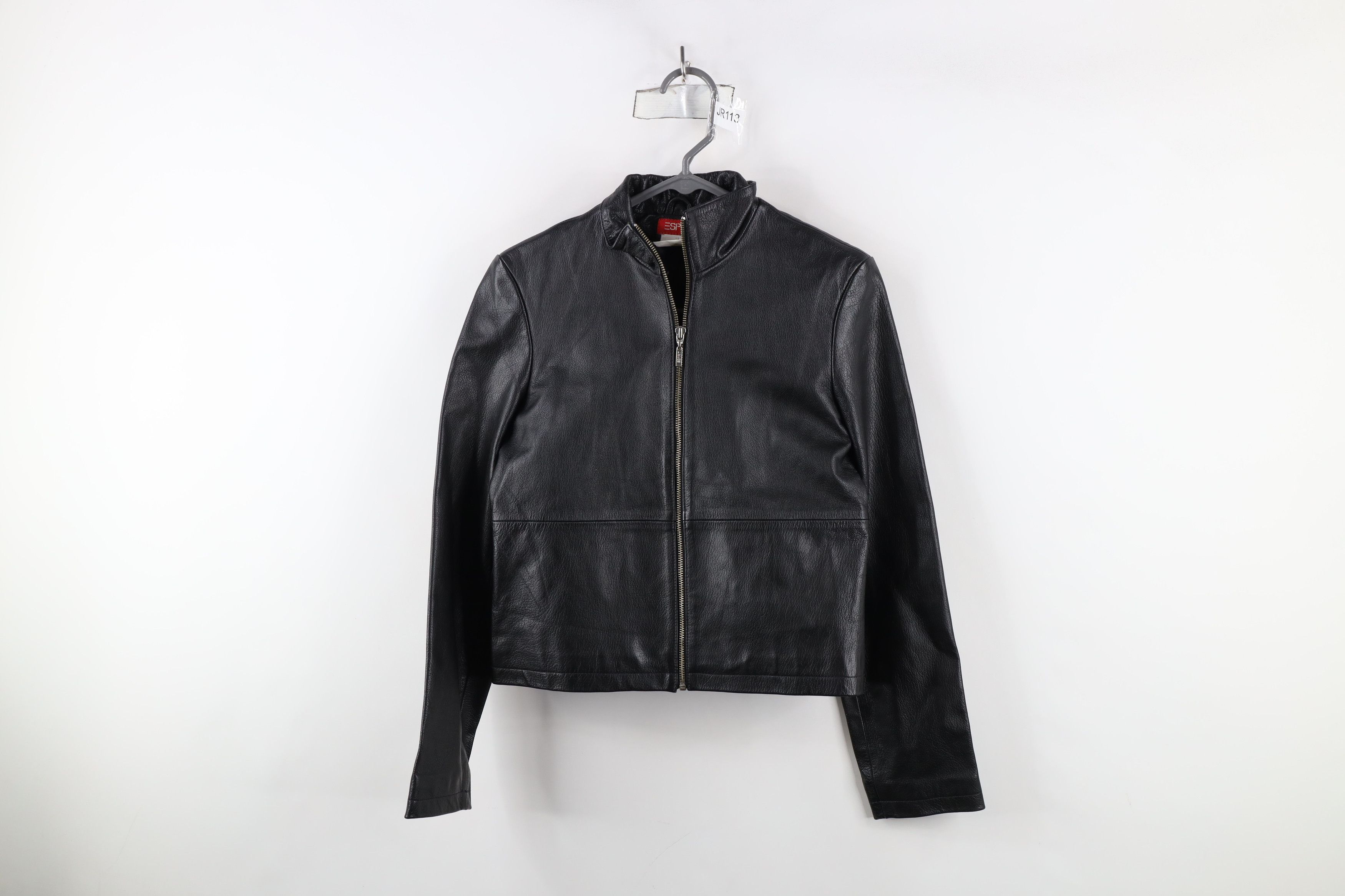 Esprit × Vintage Vintage 90s Y2K Esprit Cropped Leather Motorcycle Jacket Size XS / US 0-2 / IT 36-38 - 1 Thumbnail