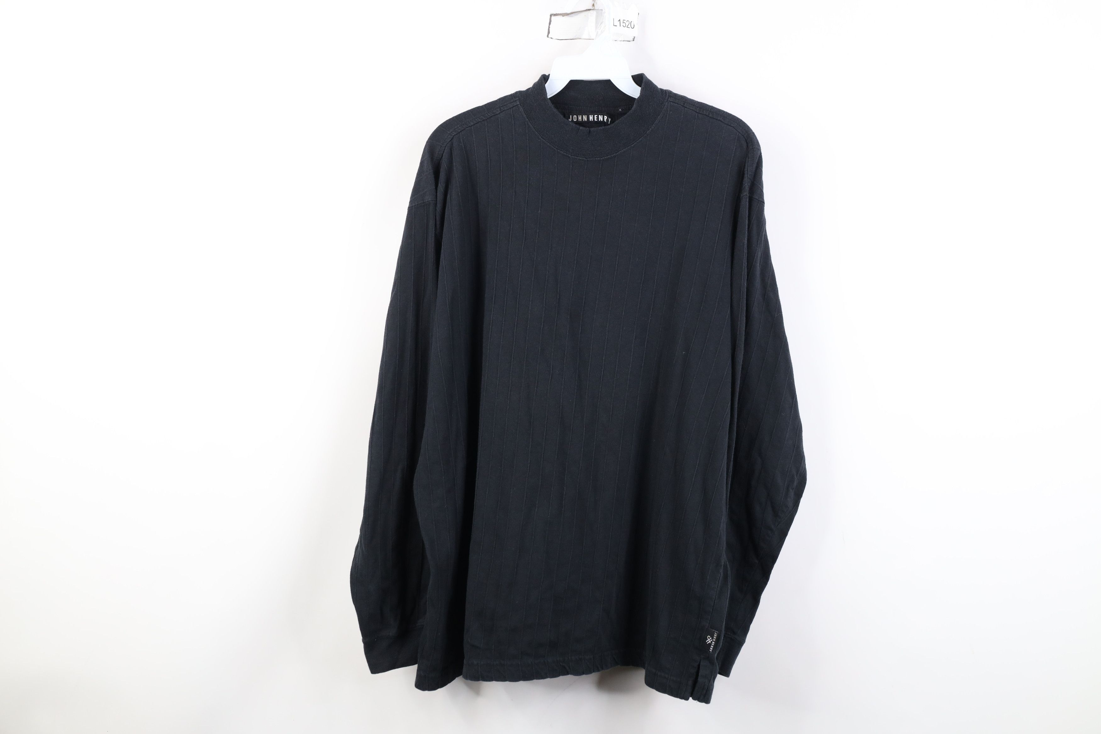Vintage Vintage 90s Streetwear Ribbed Mock Neck Long Sleeve T-Shirt Size US XL / EU 56 / 4 - 1 Thumbnail