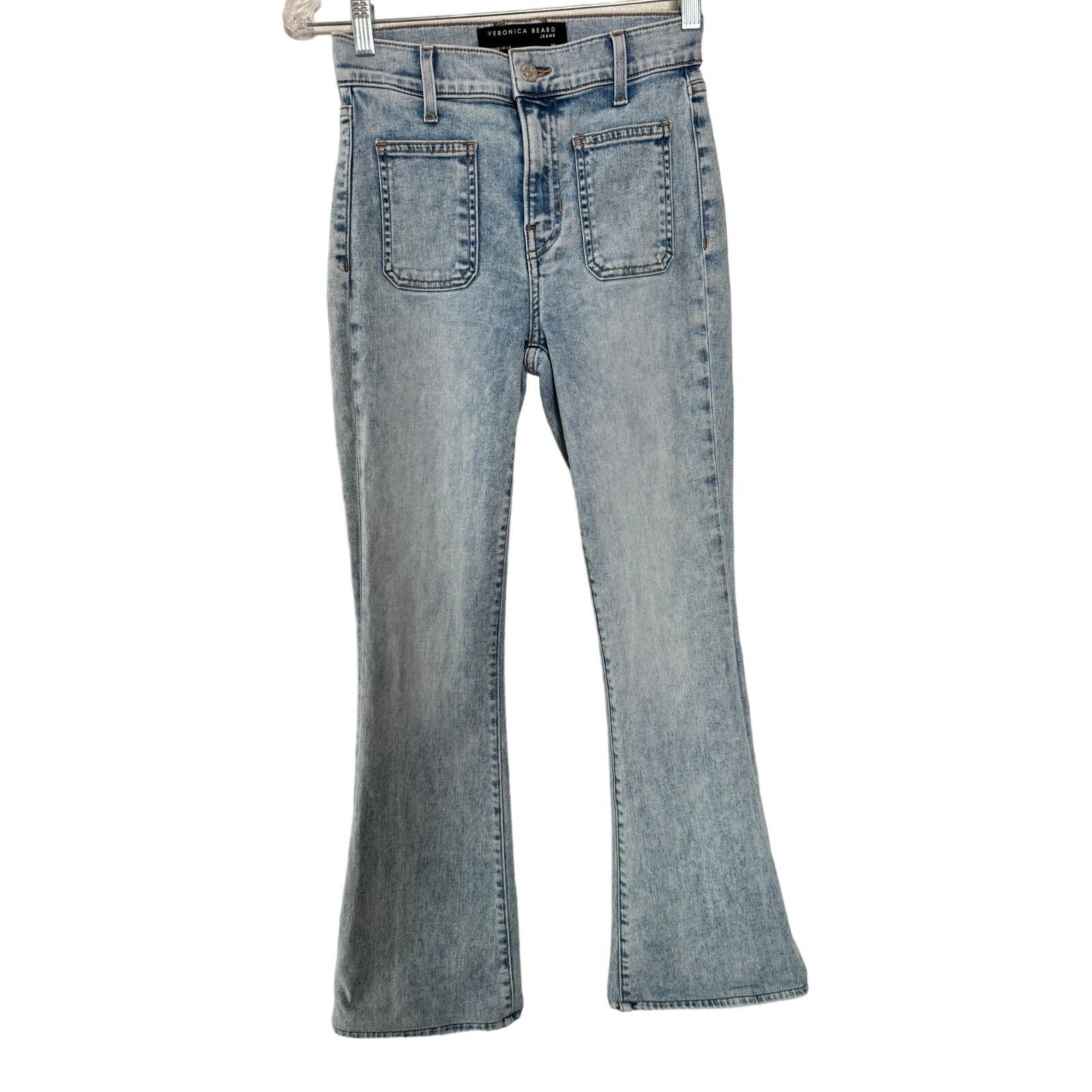 Veronica Beard Veronica Beard Florence High-rise Flared Jeans Acid-Wash Size 25" / US 0 / IT 36 - 3 Thumbnail