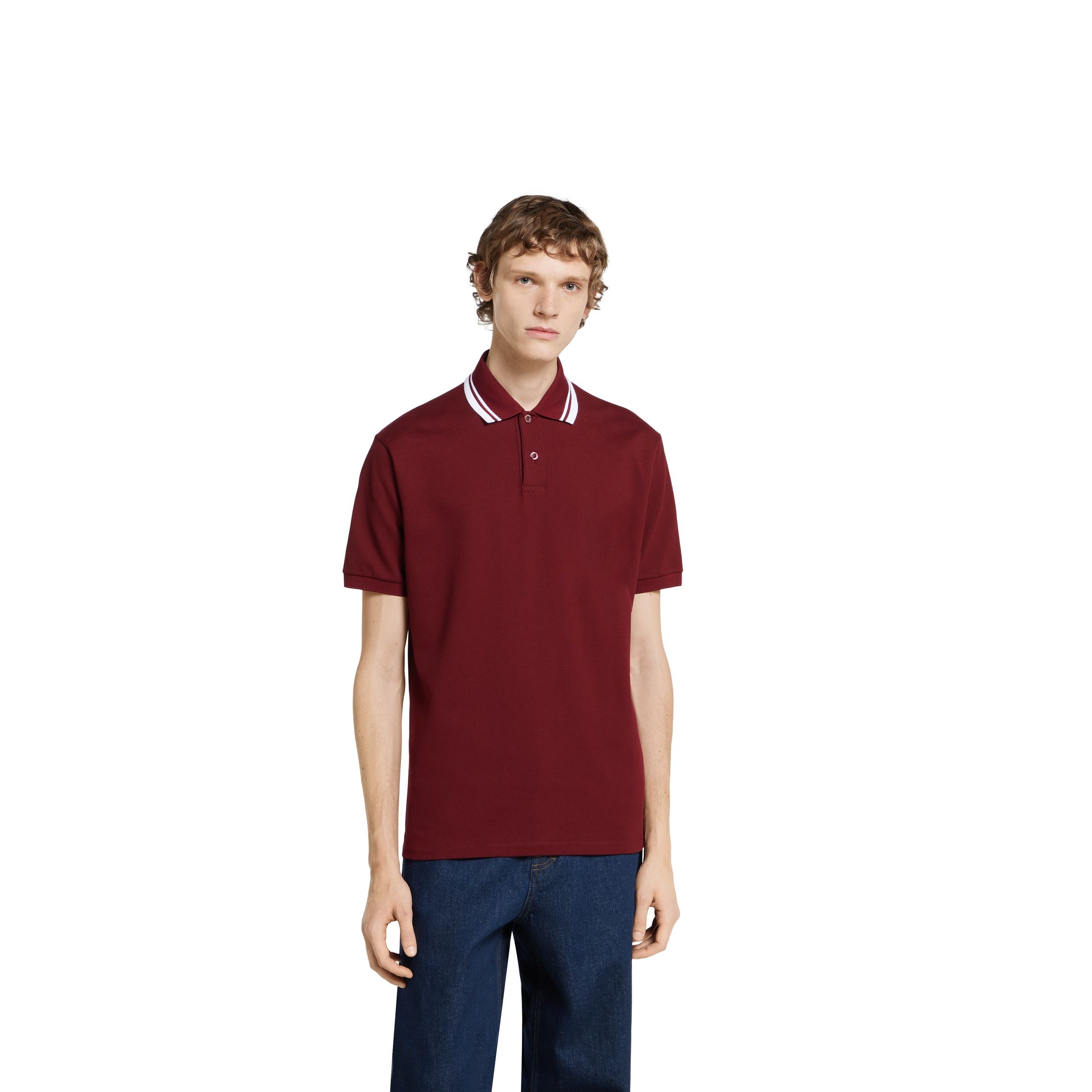 Designer Red Polo Shirt – Men’s Classic Short Sleeve Polo Size US S / EU 44-46 / 1 - 1 Thumbnail