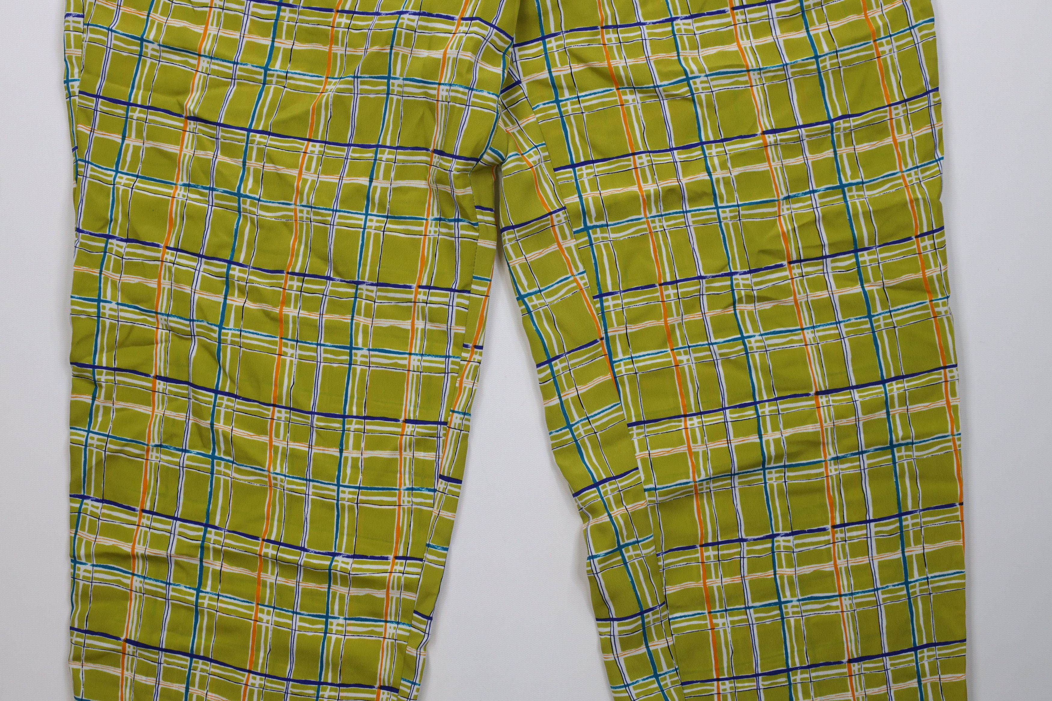 Vintage Vintage Y2K Lane Bryant Wide Leg Harem Pants Green Plaid Size 36" / US 14 / IT 50 - 4 Thumbnail
