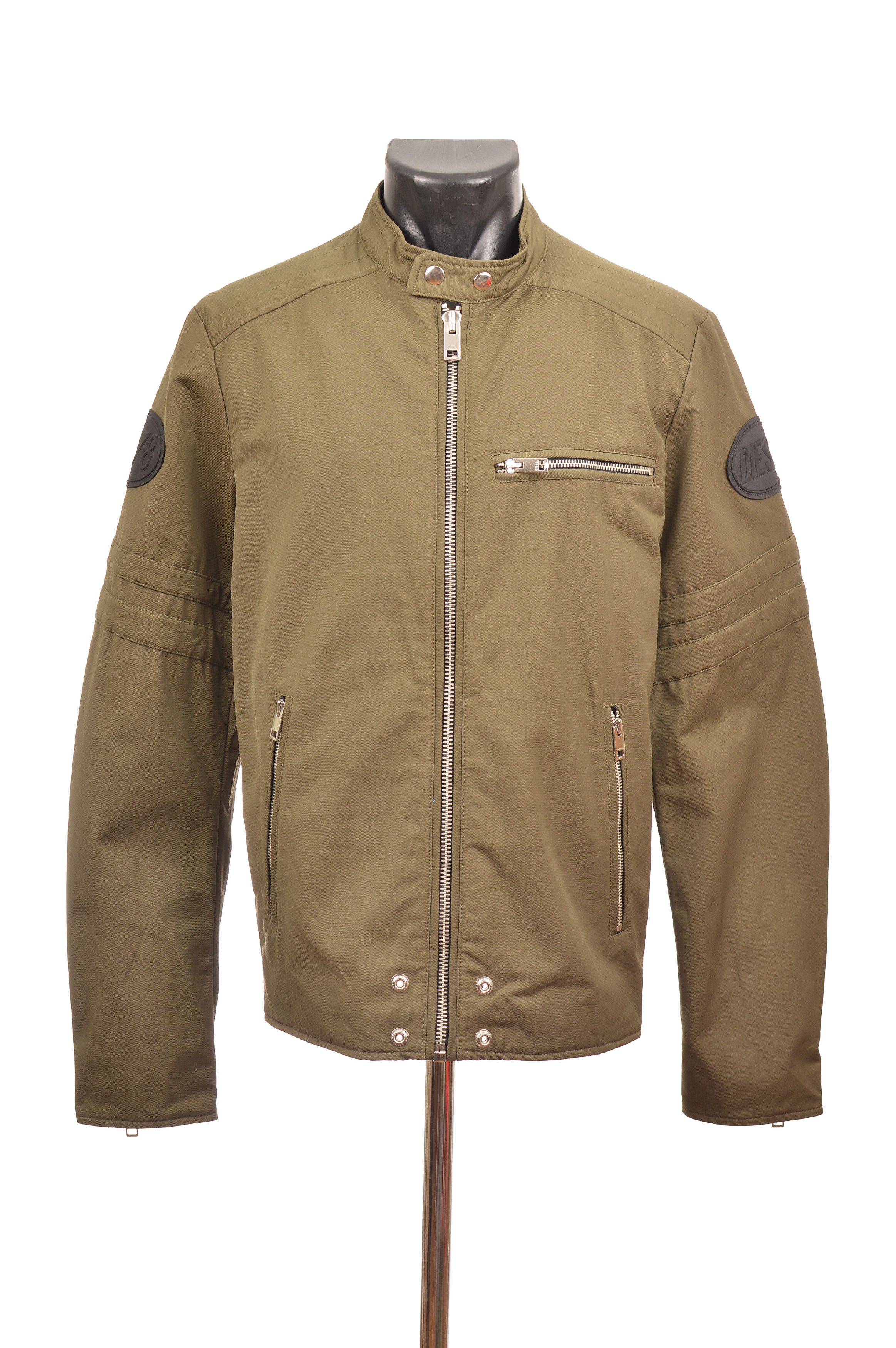 Diesel Diesel J-Glory Green Full-Zip Biker Jacket Size US L / EU 52-54 / 3 - 1 Thumbnail