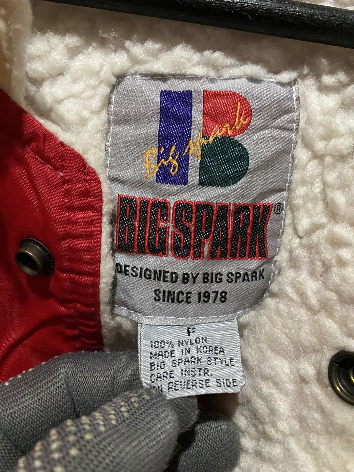 Vintage Vintage 1980s Big Spak Ski Team Jacket –Two-Tone Red & Cream Size US L / EU 52-54 / 3 - 6 Thumbnail