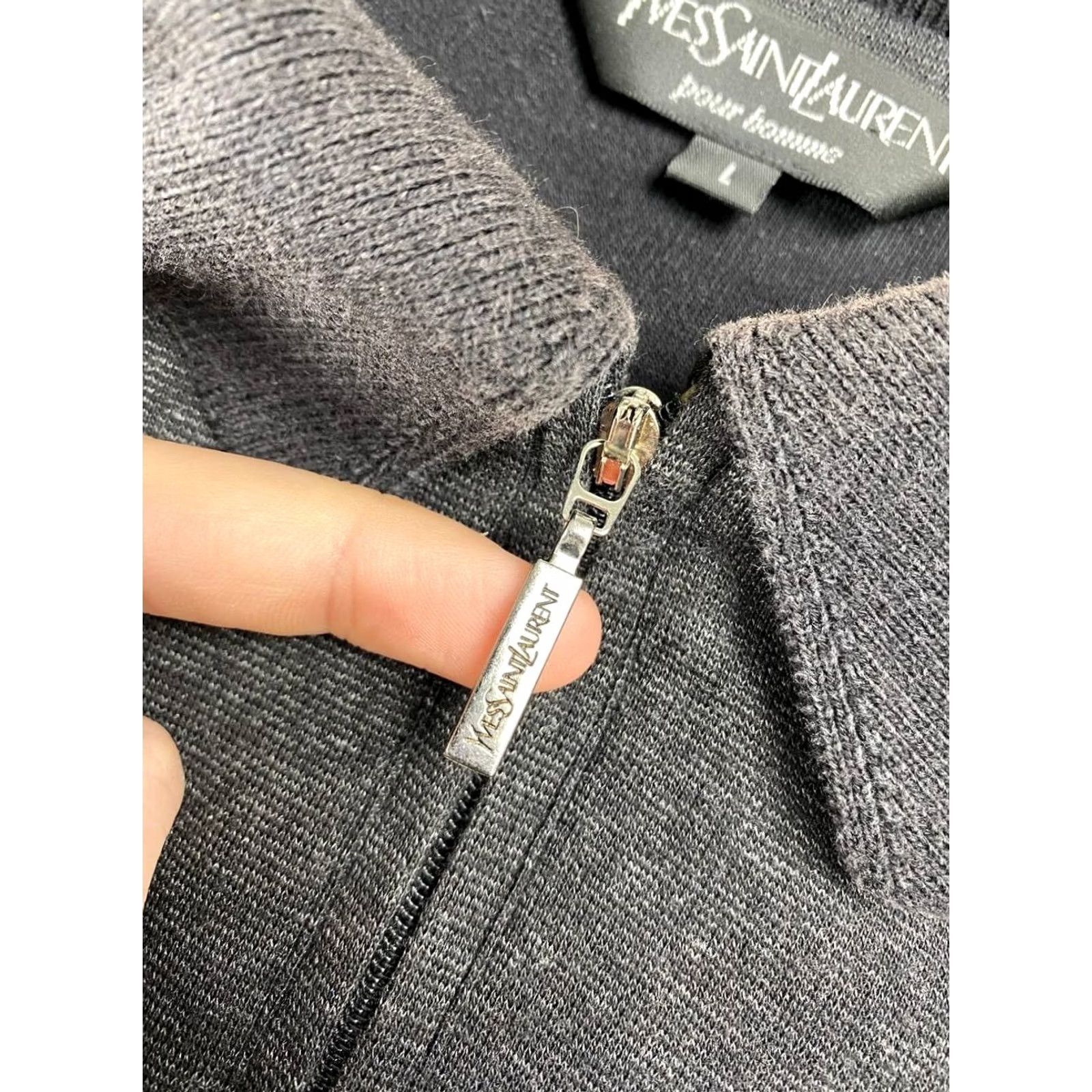 Yves Saint Laurent VINTAGE Yves Saint Laurent Polo Sweatshirt YSL Men Size L Black Sweatshirt Polo 1/4 Zip Logo Size US L / EU 52-54 / 3 - 6 Thumbnail