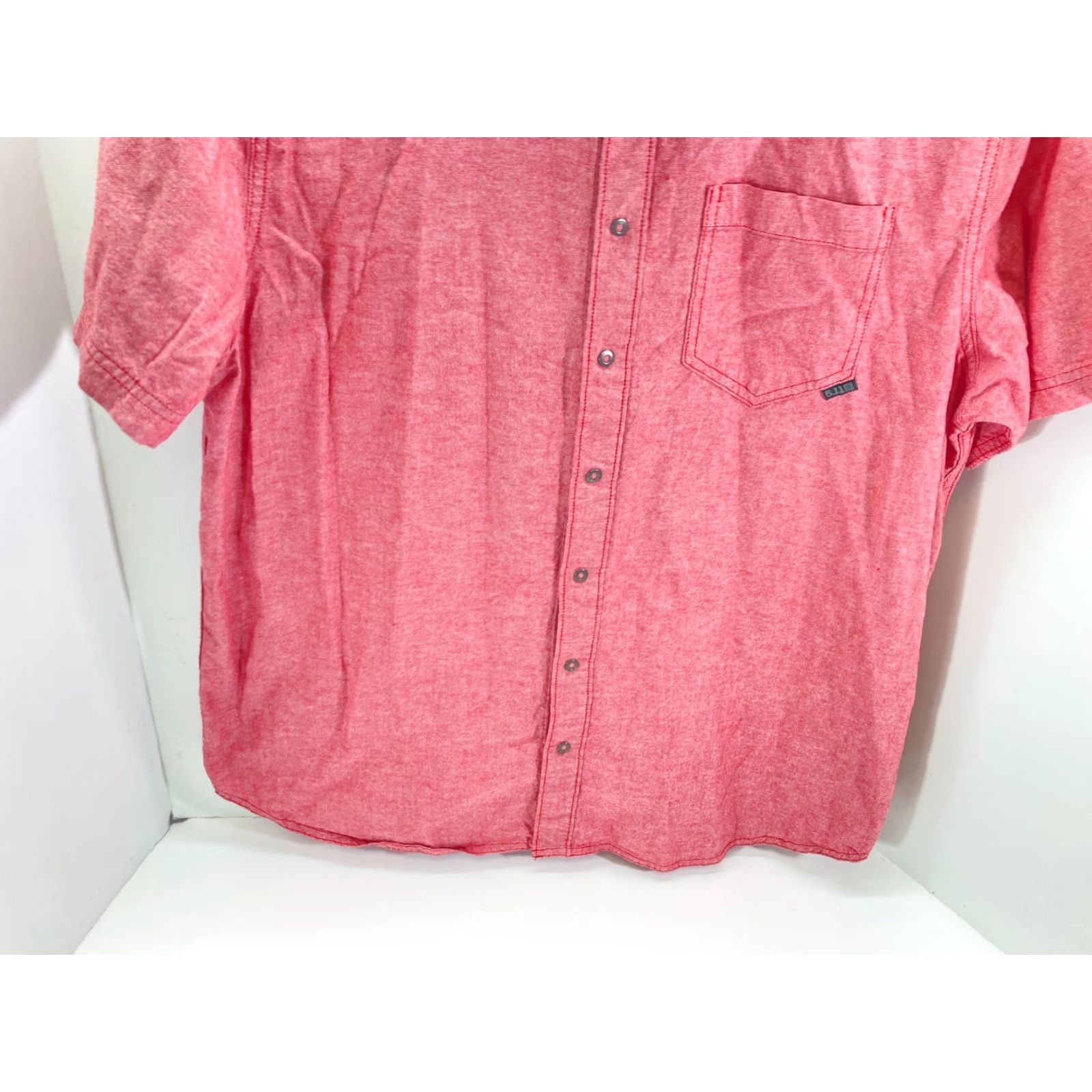 Vintage 5.11 Tactical Shirt Mens L Pink Pearl Snap Front Short Sleeve Pocket Logo Modern Mens L Pink Pearl Snap Front Short Sleeve Pocket Logo Modern Size US L / EU 52-54 / 3 - 5 Thumbnail