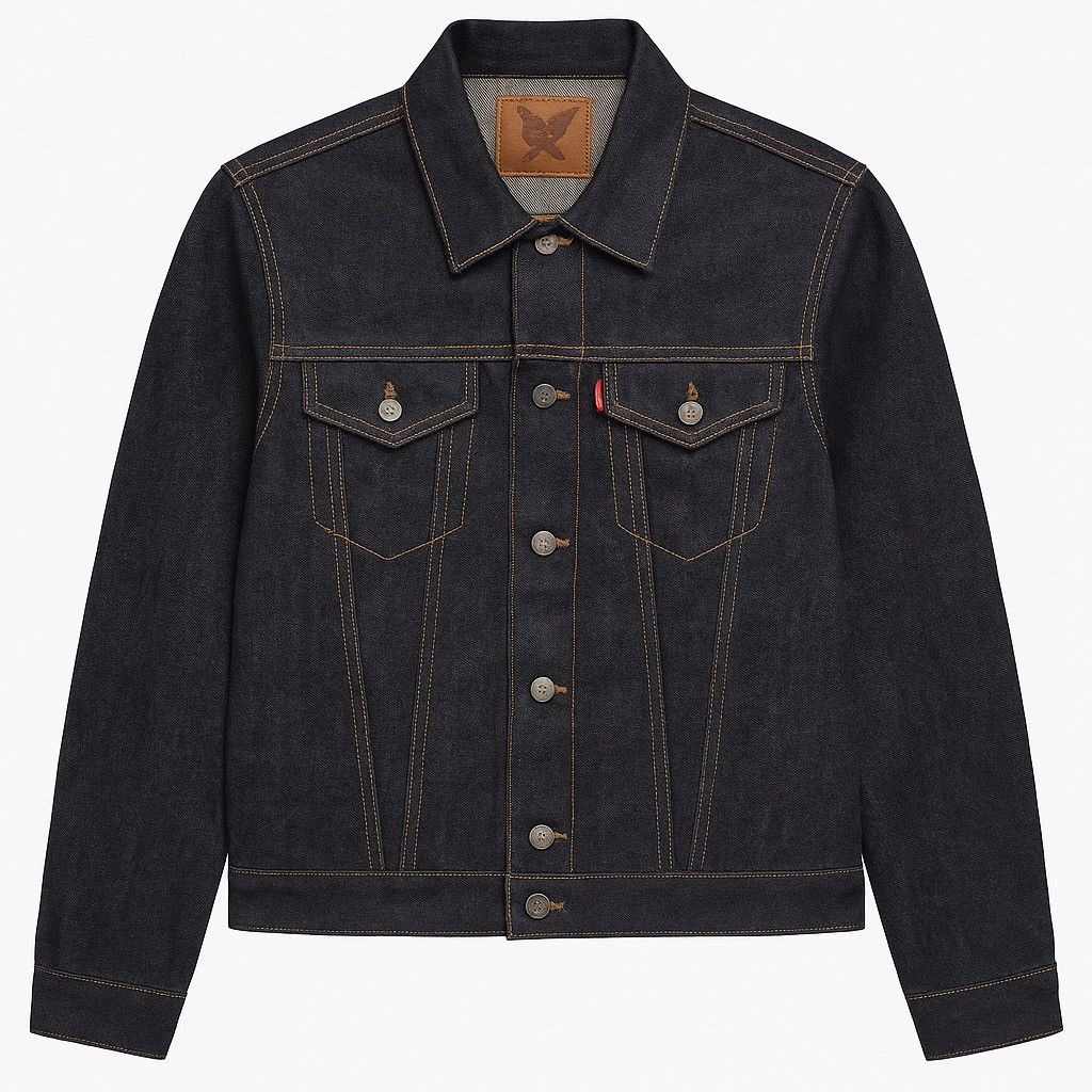 Chevignon Chevignon Raw Selvedge Type III Denim Jacket Butterfly Logo Size US XS / EU 42 / 0 - 1 Thumbnail