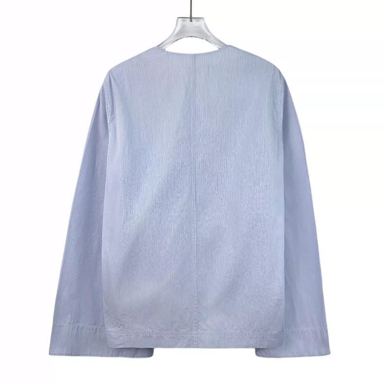 Celine Celine Light Blue Cotton Long Sleeve Shirt Size S / US 4 / IT 40 - 2 Thumbnail