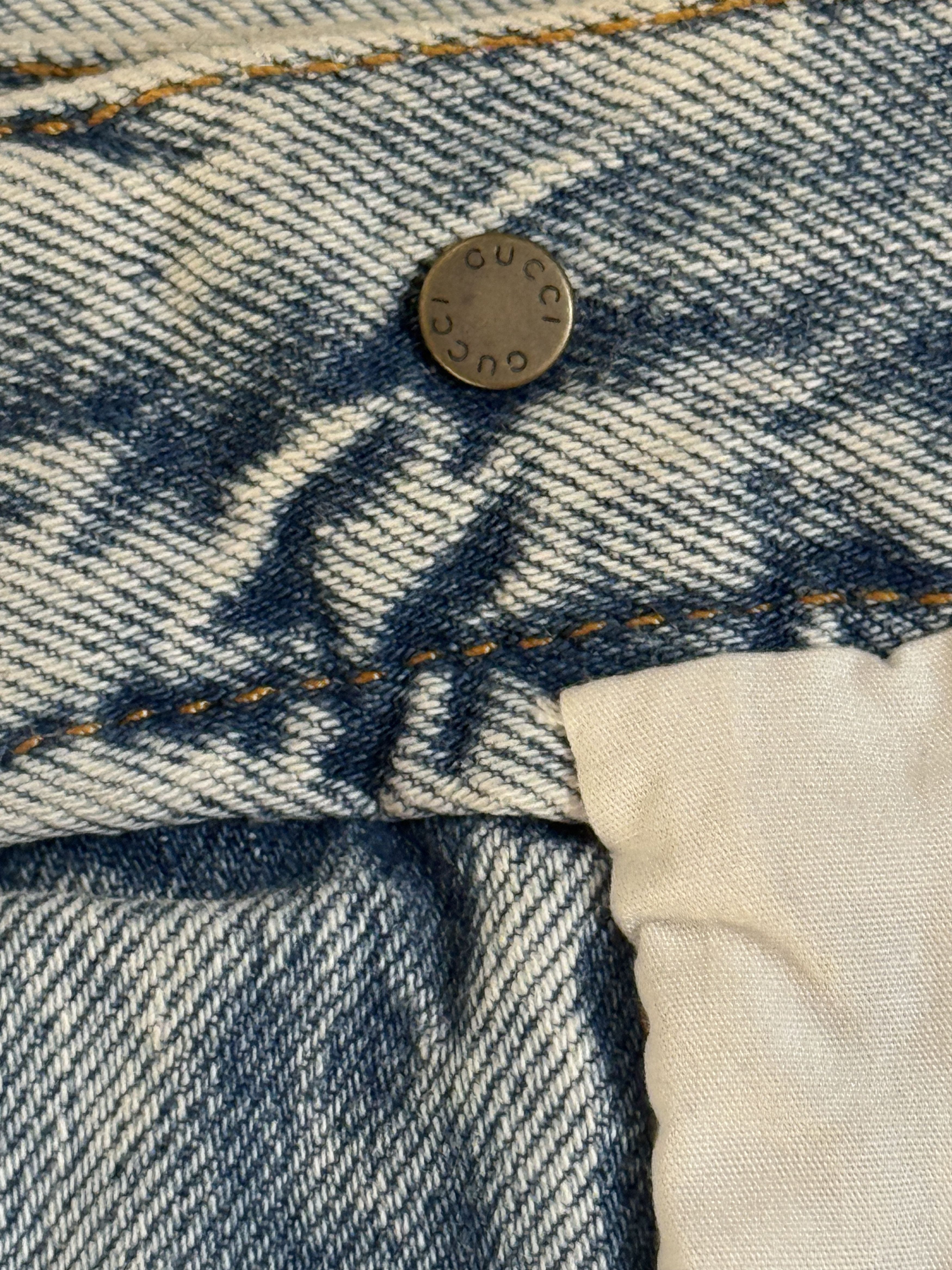 Skirt denim jeans 42 Gucci Denim Shimmering Crystals