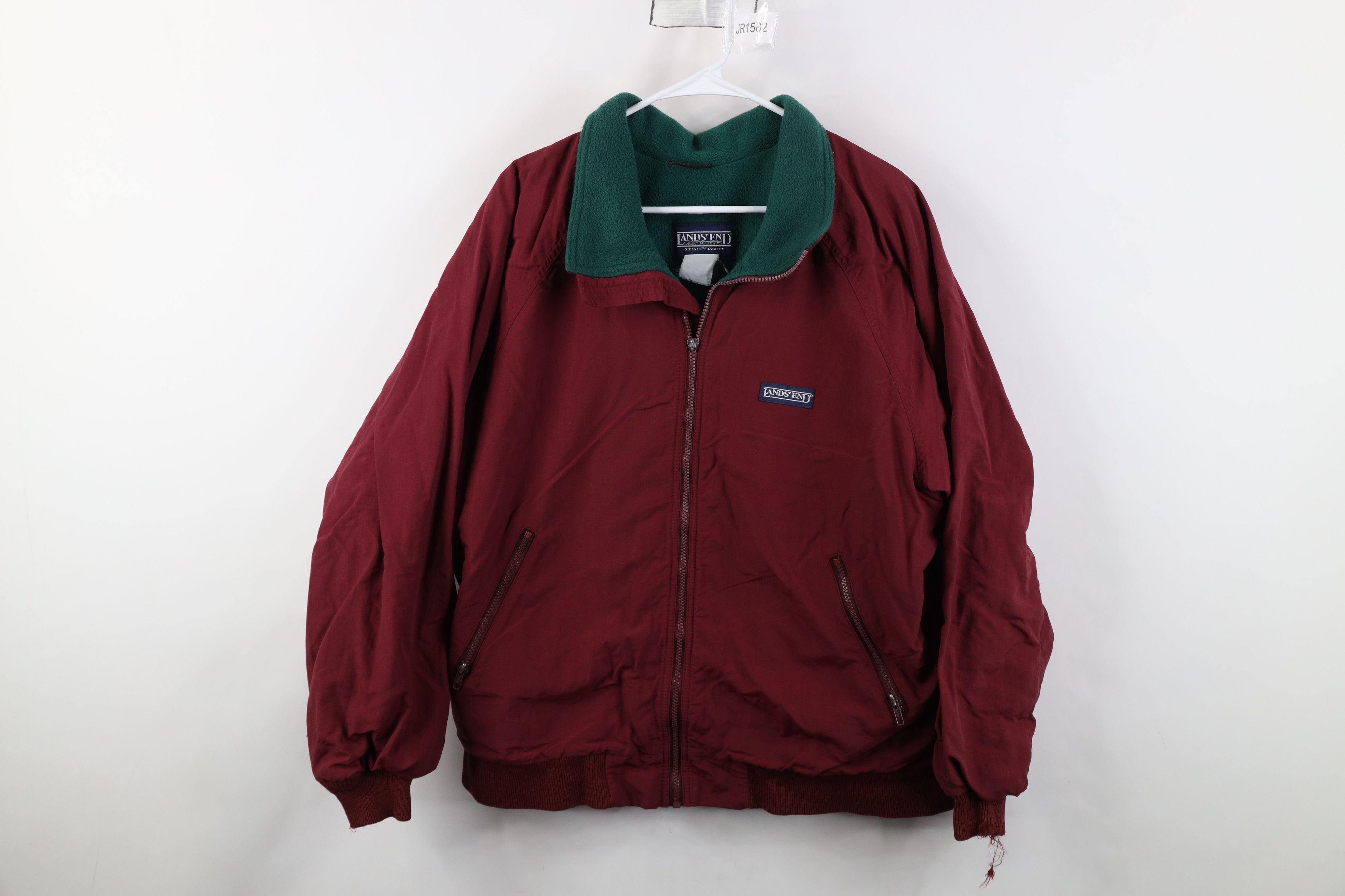 Lands' End Vintage 90s Lands End Fleece Lined Squall Bomber Jacket USA Size US XL / EU 56 / 4 - 1 Thumbnail