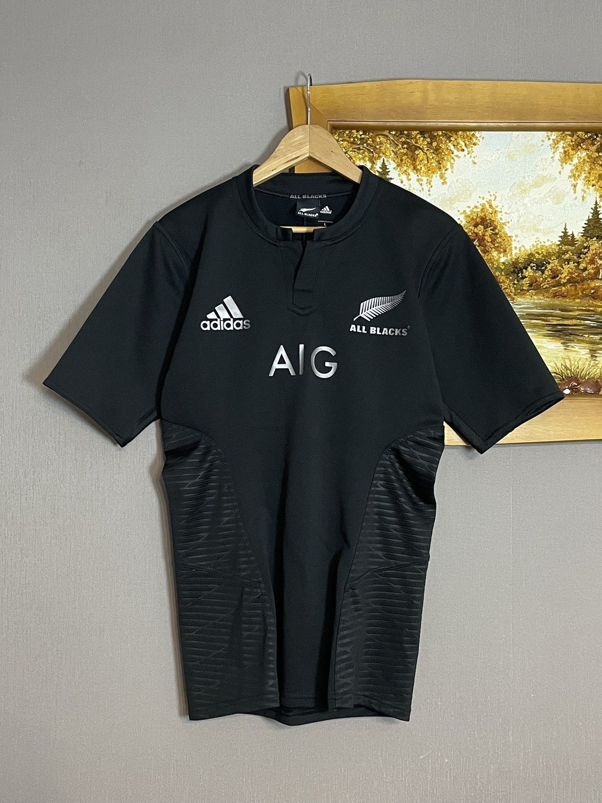 Adidas × All Blacks Vintage Adidas All Blacks New Zealand Rugby Jersey 2015 Size US L / EU 52-54 / 3 - 1 Thumbnail