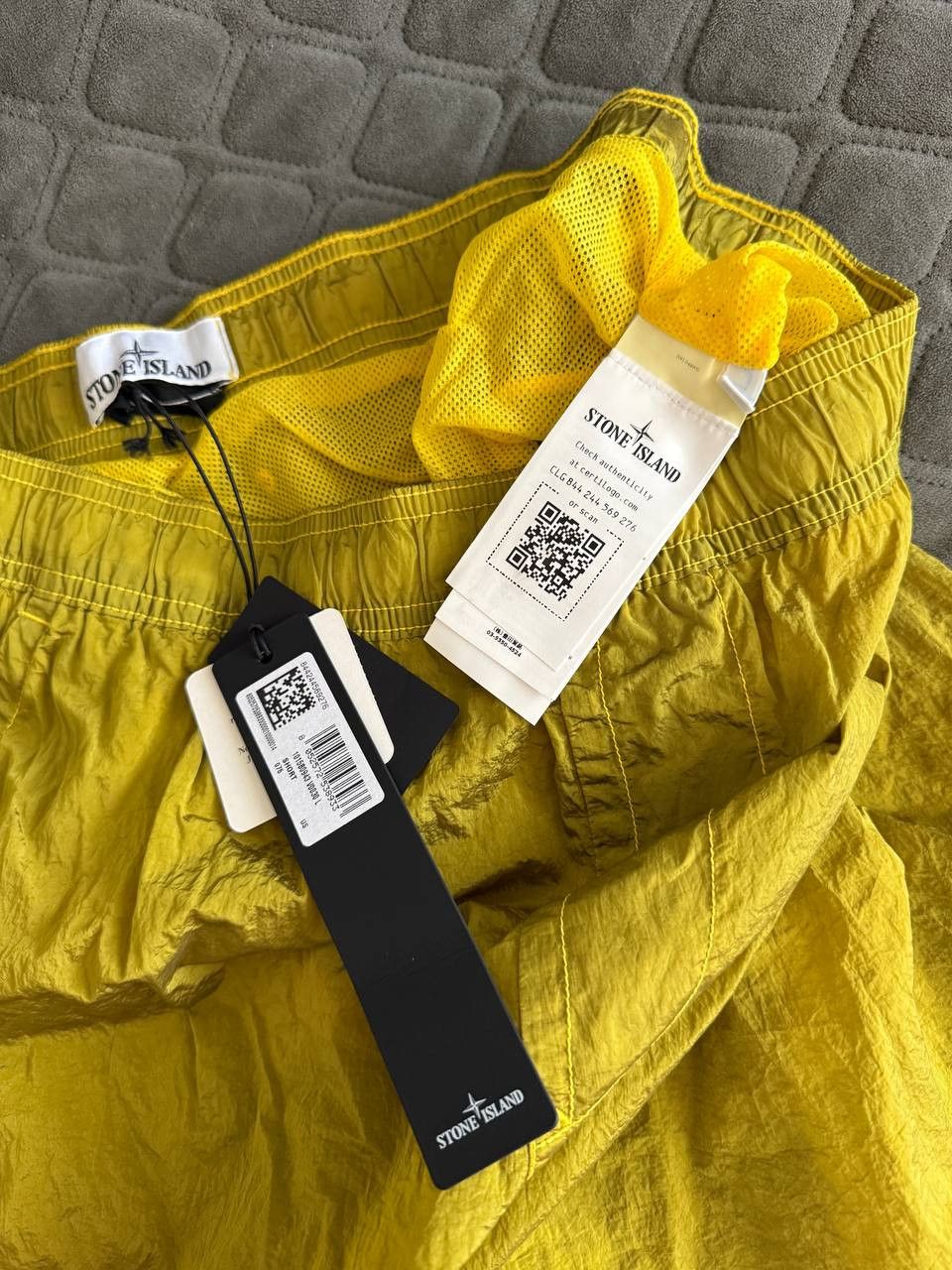 Stone Island Stone Island Yellow Econyl Nylon Metal Swim Shorts Size L Size US 32 / EU 48 - 4 Thumbnail
