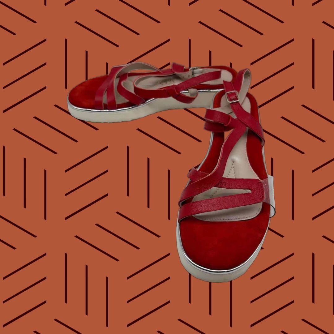 Bell Bella Comforto Sandals Sling Back Red 39 Size US 9 / IT 39 - 1 Thumbnail