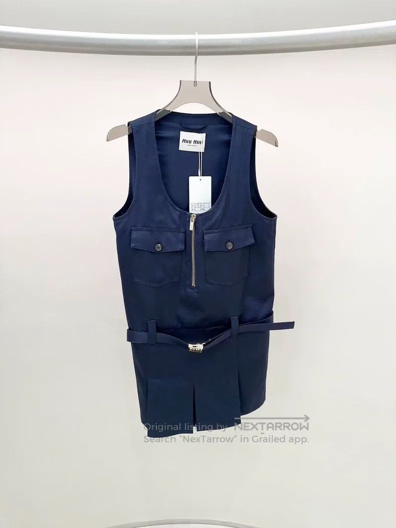 Miu Miu Miu Miu 38 Navy blue vest dress Size 37" - 1 Thumbnail