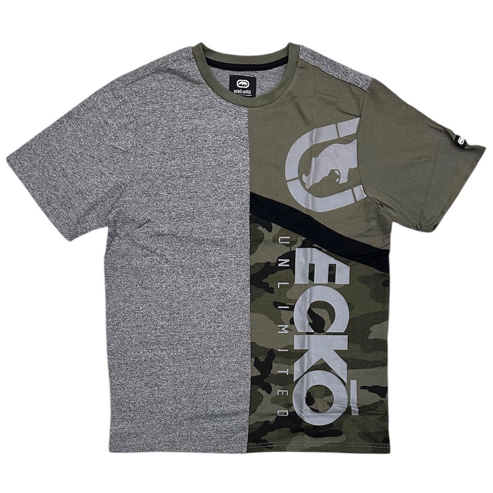 Ecko Unltd. Ecko Unltd Men's T-Shirt Panel Stitched Camo Tee Size US XL / EU 56 / 4 - 1 Thumbnail