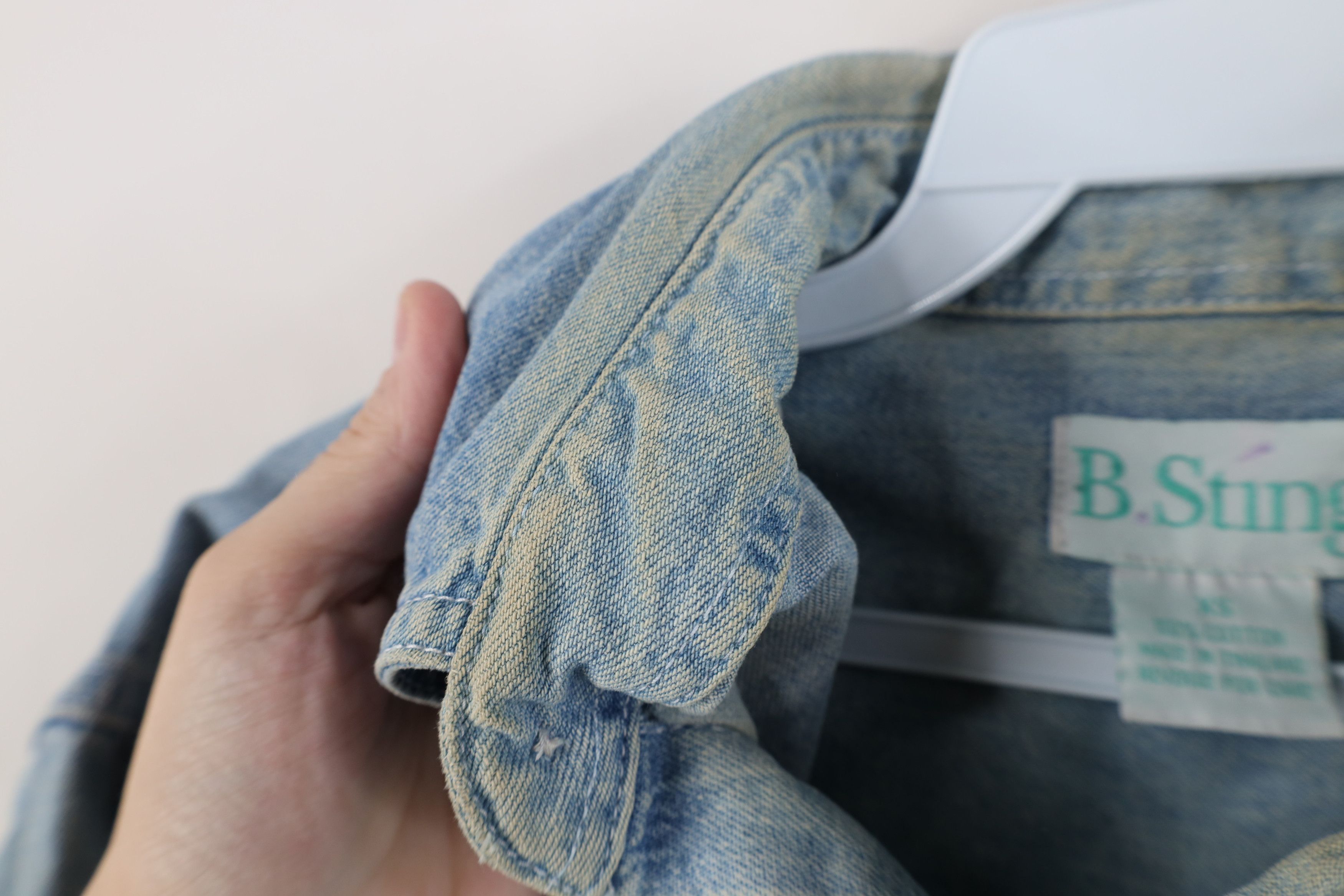 Vintage Vintage 90s Streetwear Bee Denim Jean Button Down Shirt Blue Size US XS / EU 42 / 0 - 11 Thumbnail