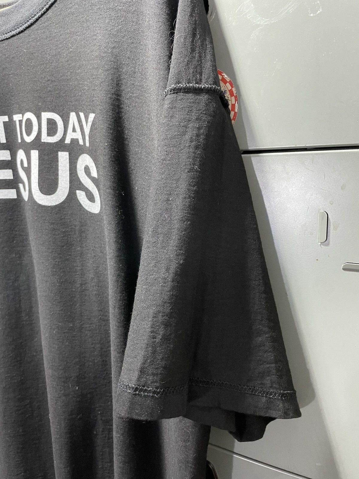 Vintage NOT TODAY JESUS goth metal black tee statement text art Size US XL / EU 56 / 4 - 4 Thumbnail