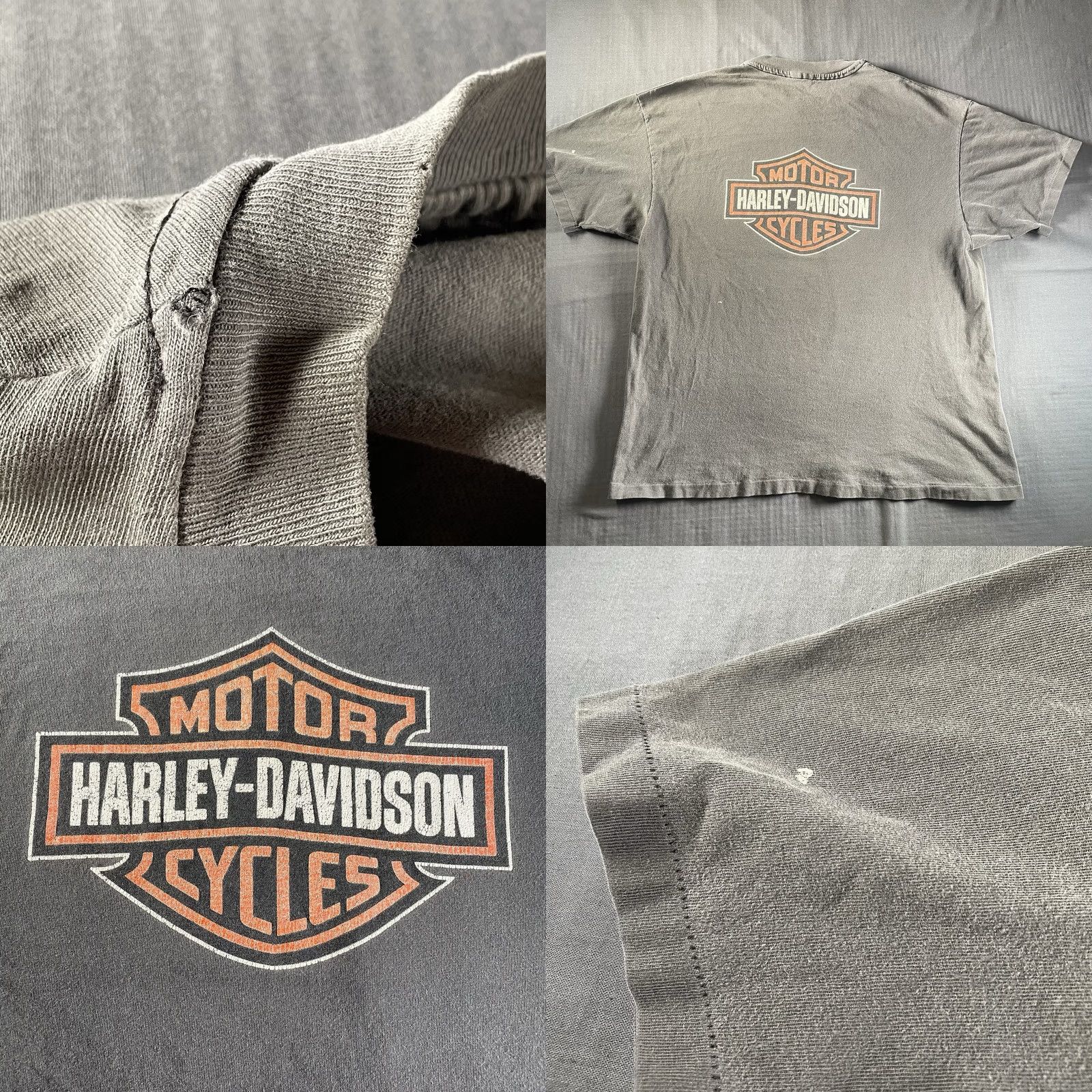 Harley Davidson VINTAGE Harley-Davidson Shirt Mens XL Live To Ride Ride To Live Eagle 1994 Logo Gray Size US XL / EU 56 / 4 - 8 Thumbnail