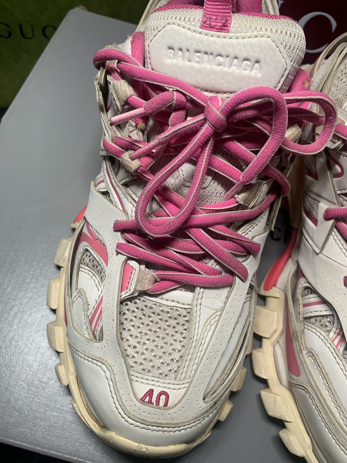 Balenciaga Balenciaga track white/pink Size US 8.5 / EU 41-42 - 4 Thumbnail
