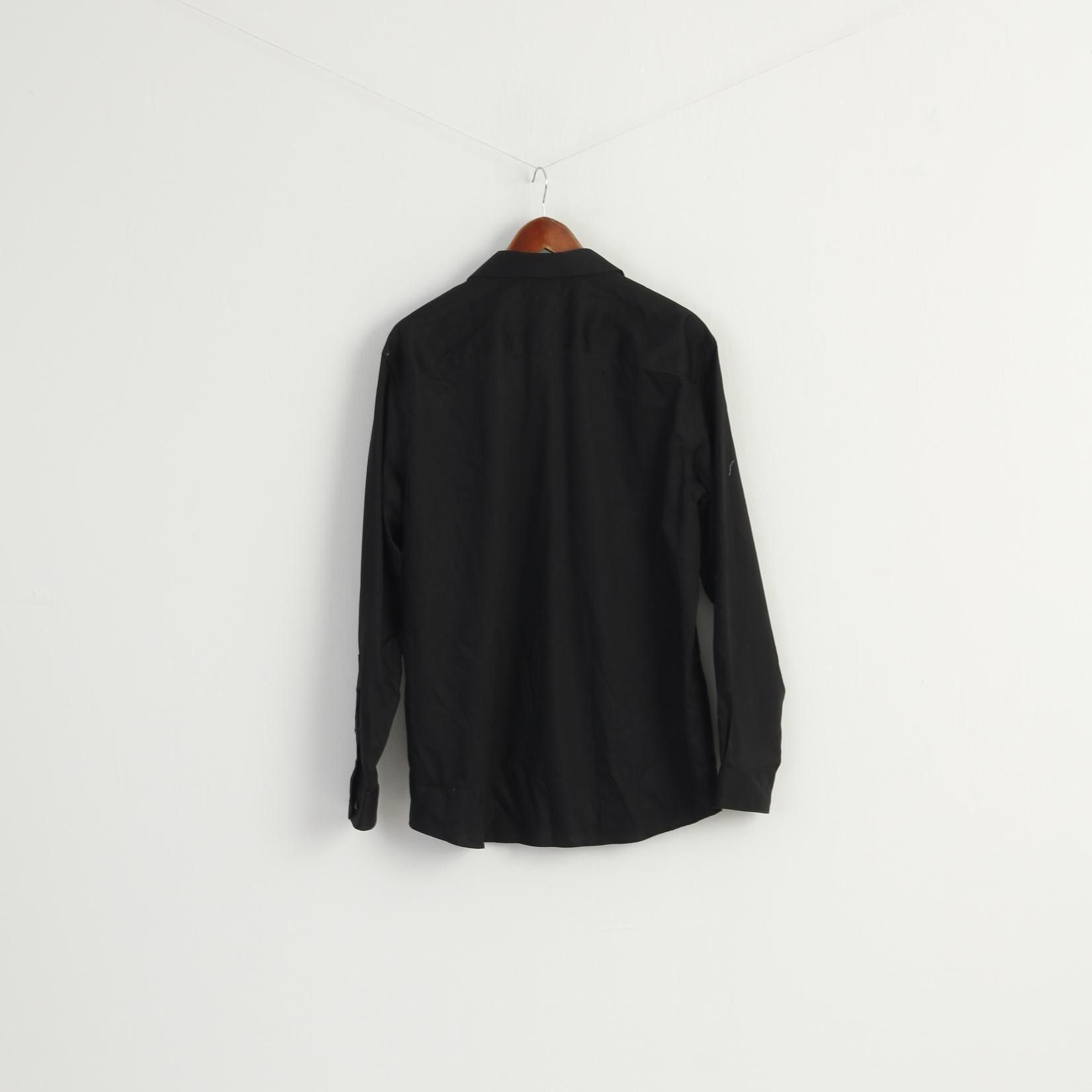 Kenneth Cole Kenneth Cole Men 16.5 L Casual Shirt Black Cotton 8853 Size US L / EU 52-54 / 3 - 6 Thumbnail