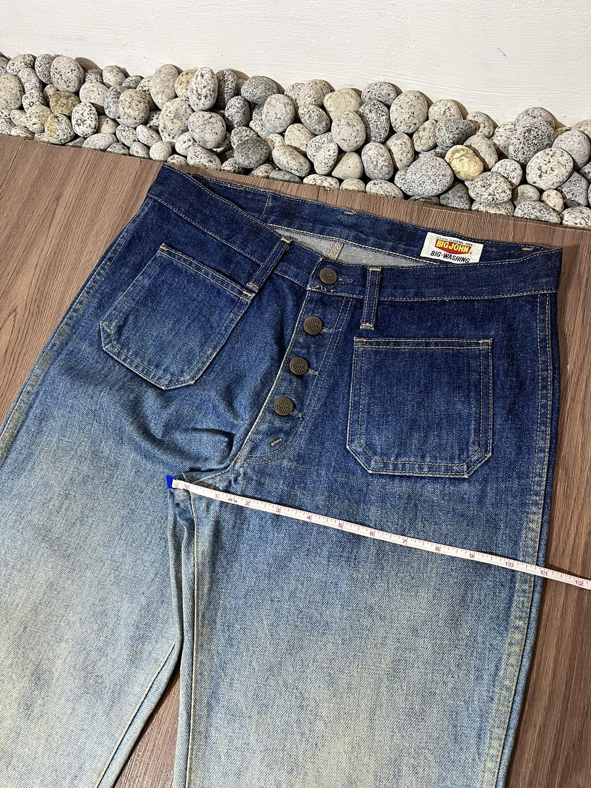 Big John Big John Vintage Washed Bush Button Up Bell Bottom Jeans Size US 32 / EU 48 - 18 Thumbnail