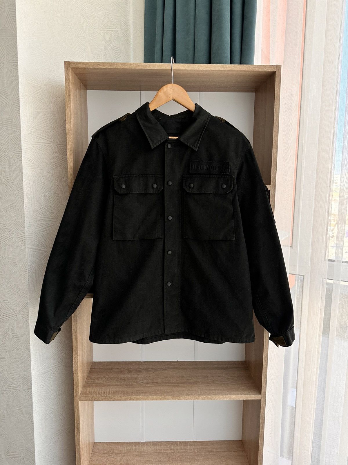 image of Kimono Japan Dragon x Vintage Blackyoto Japanese Kimono Overshirt, Men's (Size Medium)