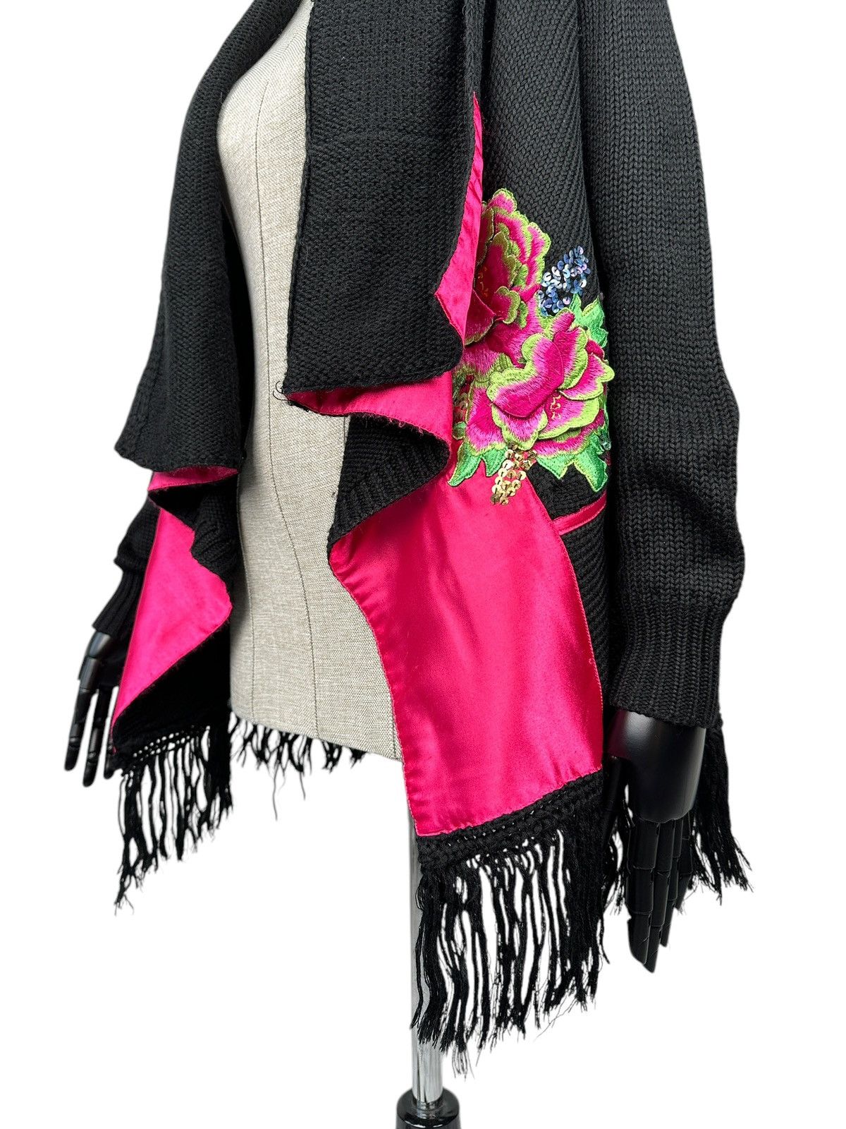Max Mara MAX MARA Flower Open Cardigan Sweater Cape Wool Cashmere Size M / US 6-8 / IT 42-44 - 5 Thumbnail