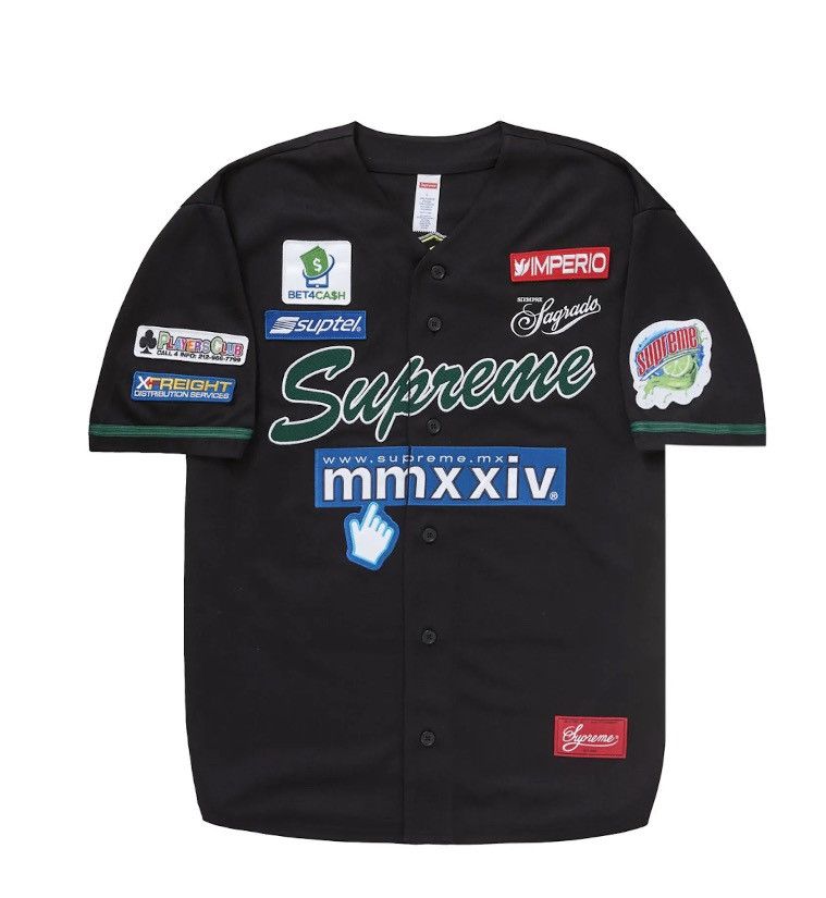 image of Supreme Chosen One Baseball Jersey in Black, Men's (Size XL)