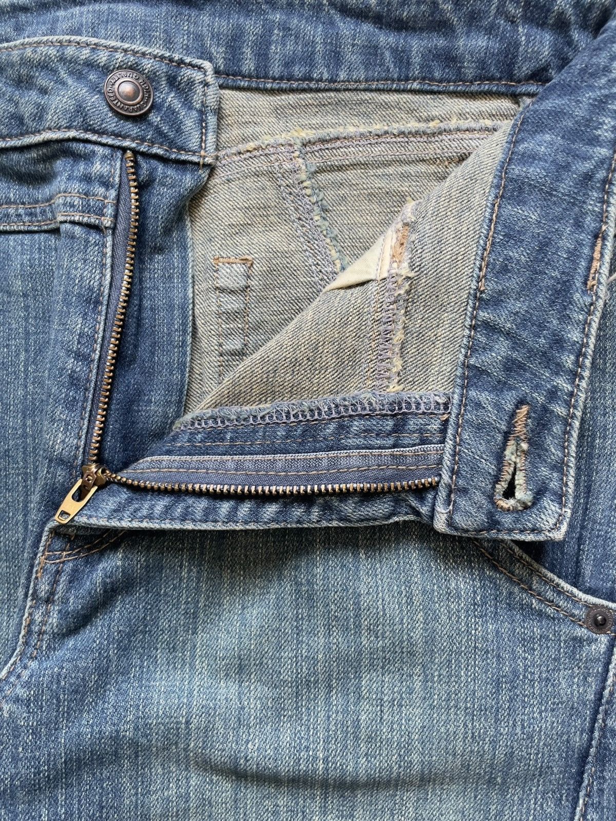 Japanese Brand Vintage Japanese Brand Distressed Flare Bell Bottom Jeans Size 28" / US 6 / IT 42 - 9 Thumbnail