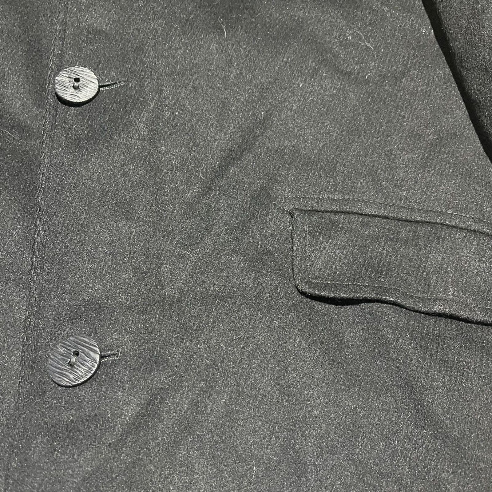 Vintage Vintage 60s Black Wool Long Overcoat Size US L / EU 52-54 / 3 - 2 Thumbnail