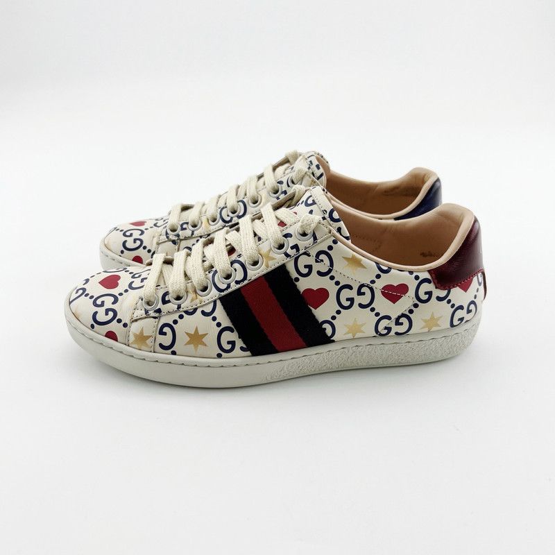 Gucci Gucci Ace Low-Top Fashion Sneakers with Colorful Design Size US 5 / EU 37 - 1 Thumbnail