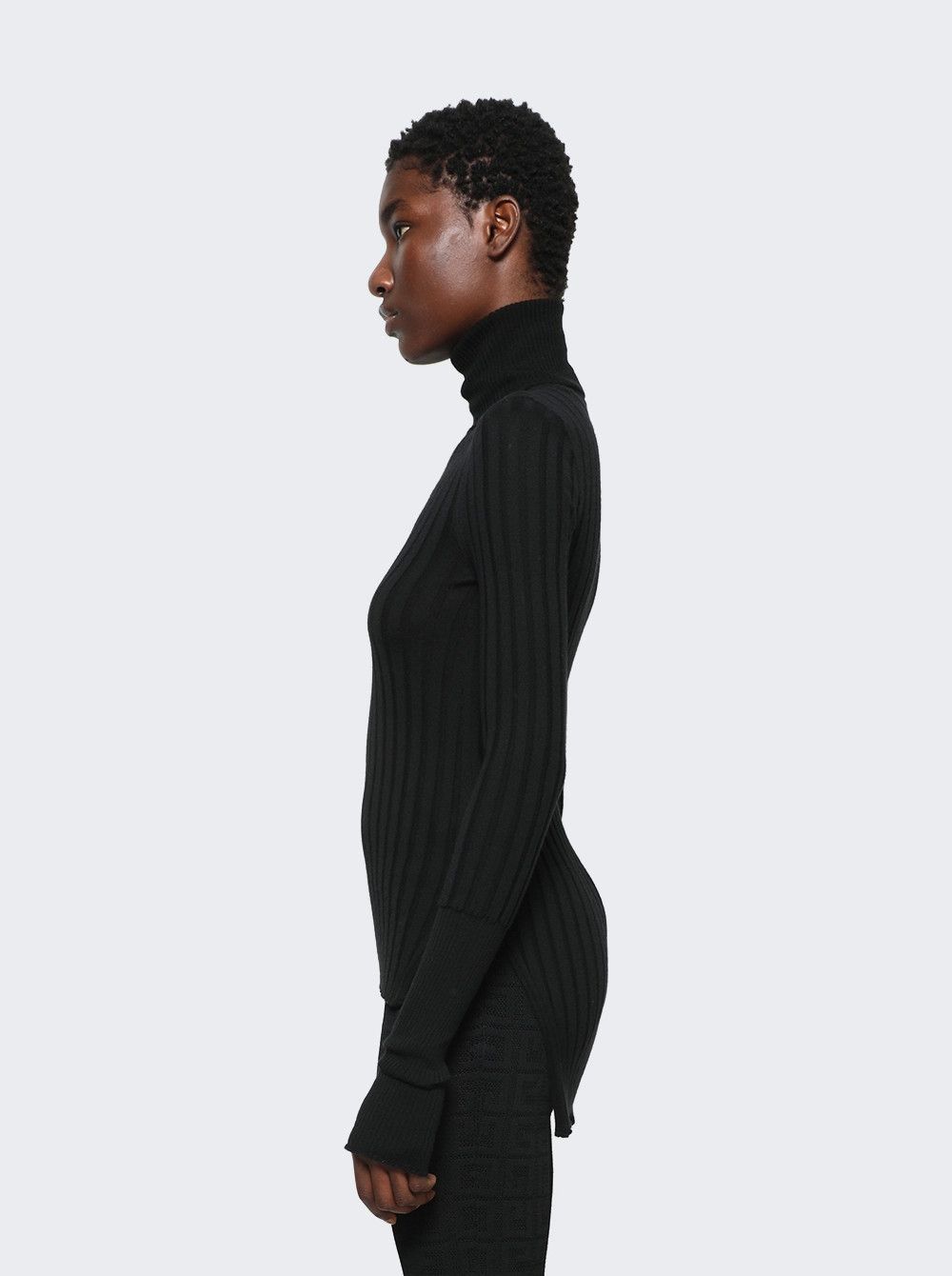 Givenchy o1gr1nt0125 Rolled Neck Long Sleeve Sweater in Black Size S / US 4 / IT 40 - 4 Thumbnail