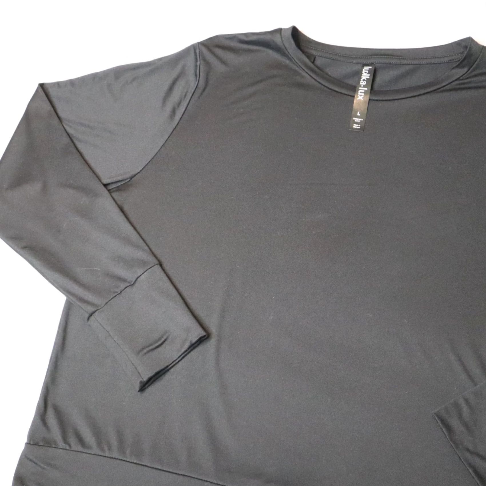 Flux Lukka Lux Long Sleeve Shirt Womens Large Black Activewear Top Pullover Stretch Size L / US 10 / IT 46 - 3 Thumbnail