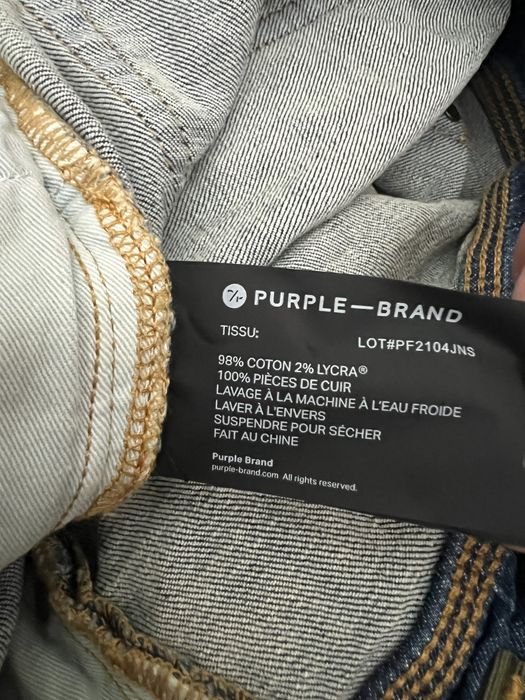 Purple Purple Brand Jeans Mens Drop Fit Slim P002 Blue Size 32/32