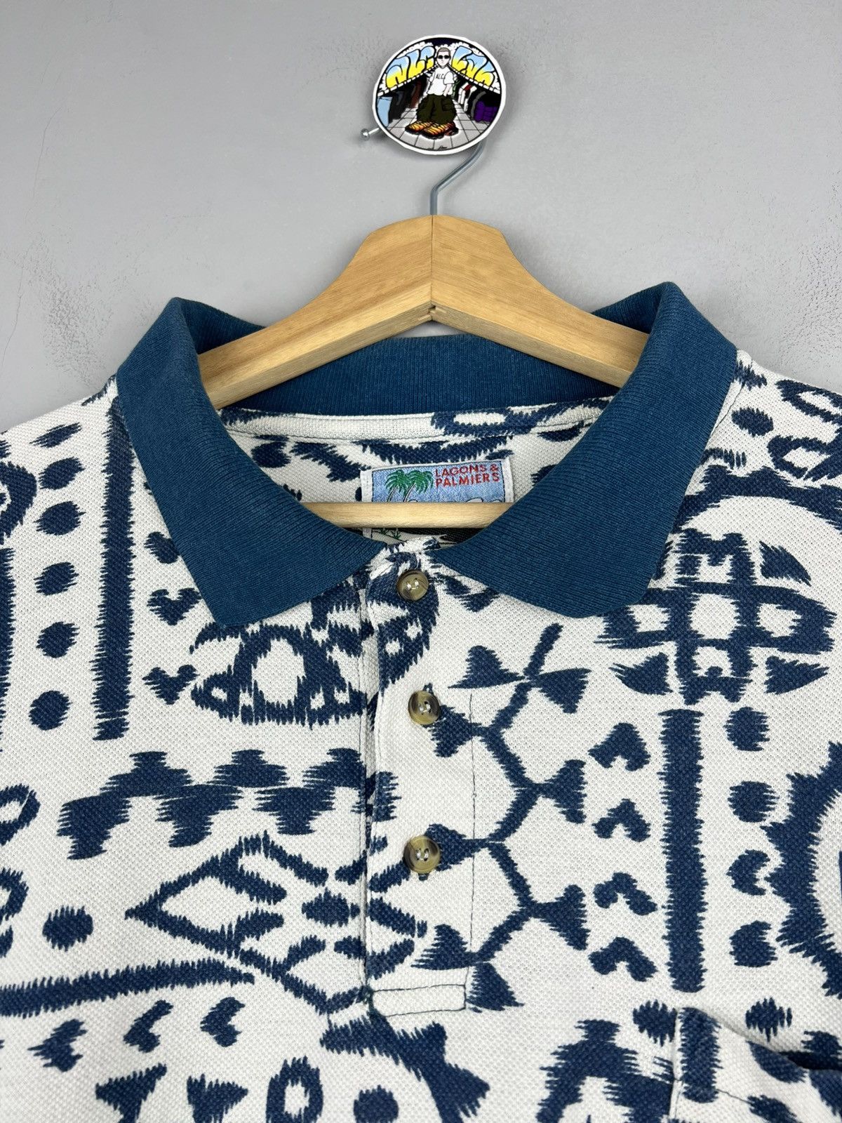 Polo Ralph Lauren × Vintage Island Style Polo t shirt Pattern ornament ocean Australia Size US L / EU 52-54 / 3 - 3 Thumbnail
