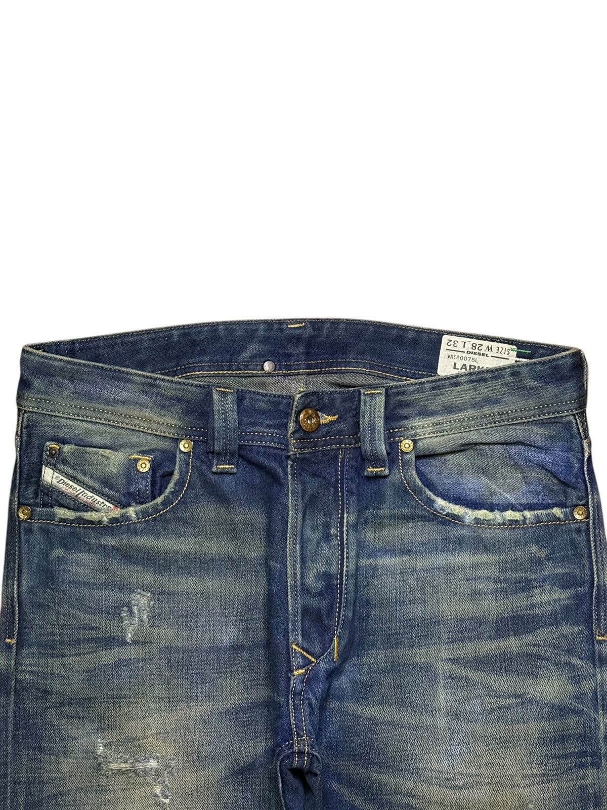 Diesel Vintage Diesel Larkee Rusty Mud Wash Distressed Loose Jeans Size US 31 - 4 Thumbnail