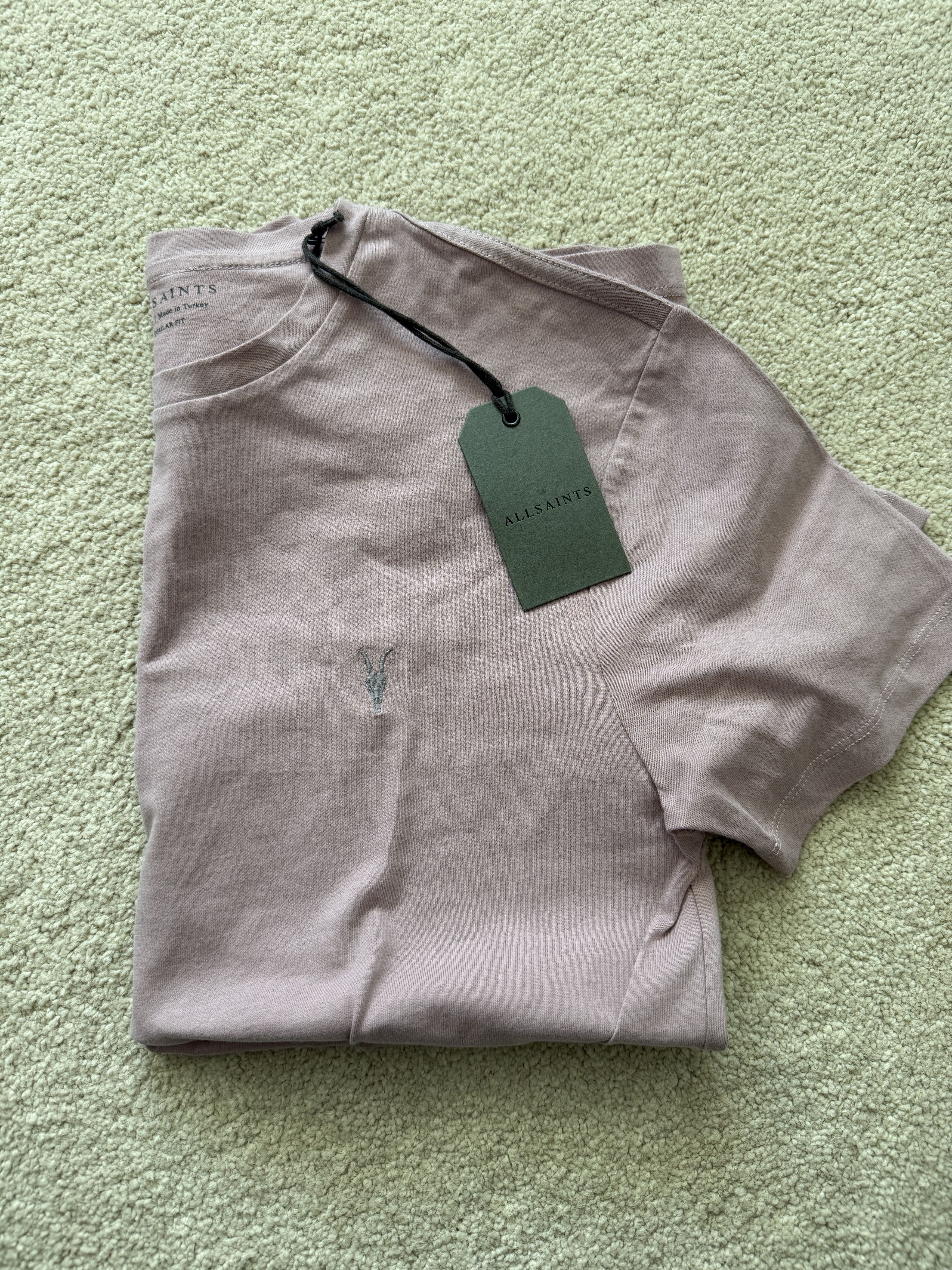 Allsaints New All Saints XS Mens Light Pink Tee Shirt Size US XS / EU 42 / 0 - 6 Thumbnail