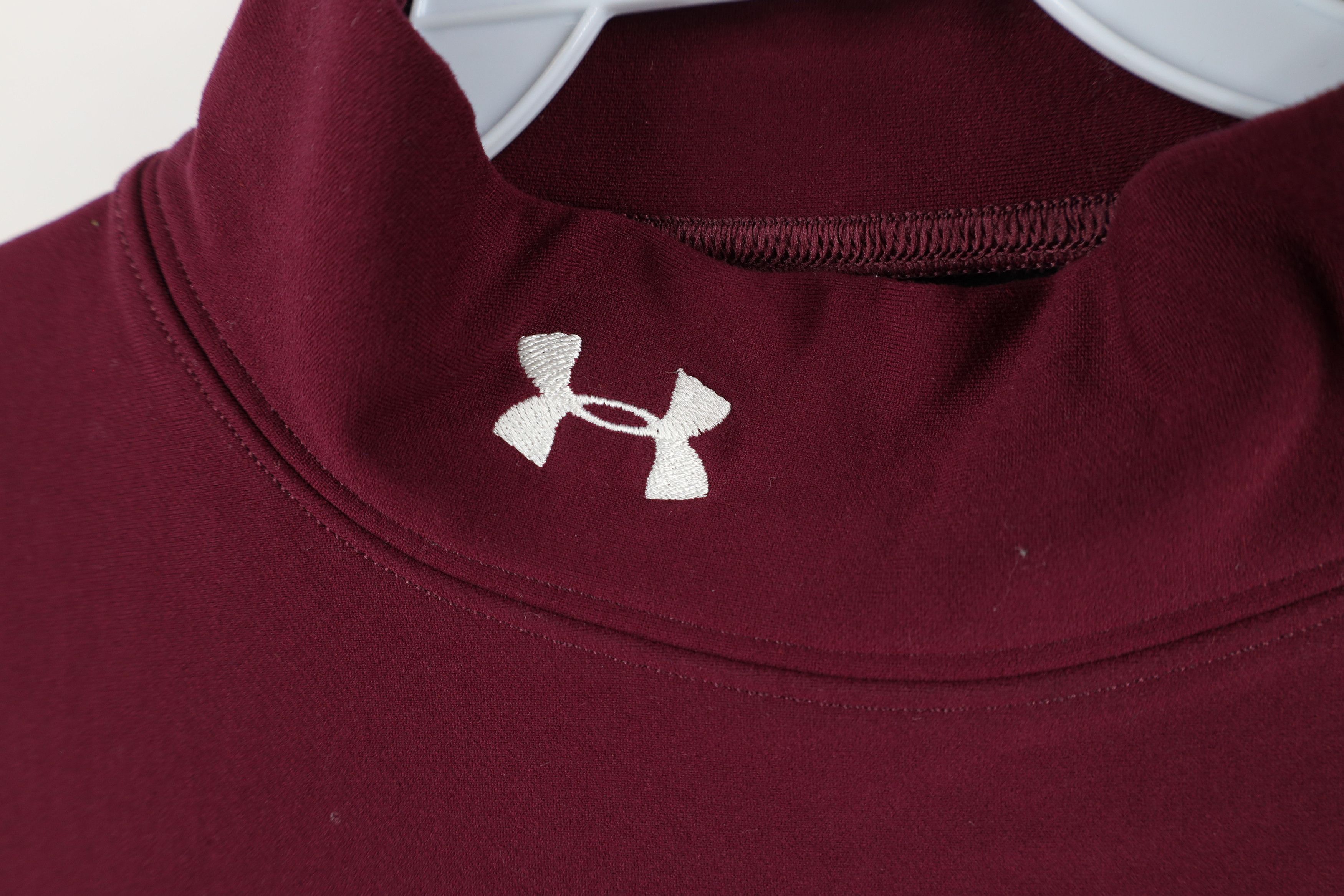 Under Armour × Vintage Under Armour ColdGear Compression Mock Neck Training Shirt Size US XL / EU 56 / 4 - 4 Thumbnail