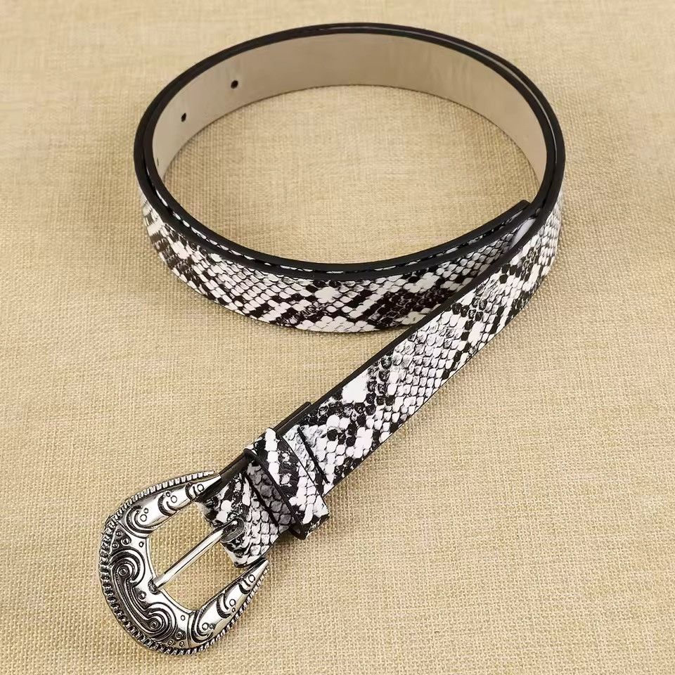 Japanese Brand 100 cm Python PU Belt Bohemian Style Belt Size ONE SIZE - 3 Thumbnail