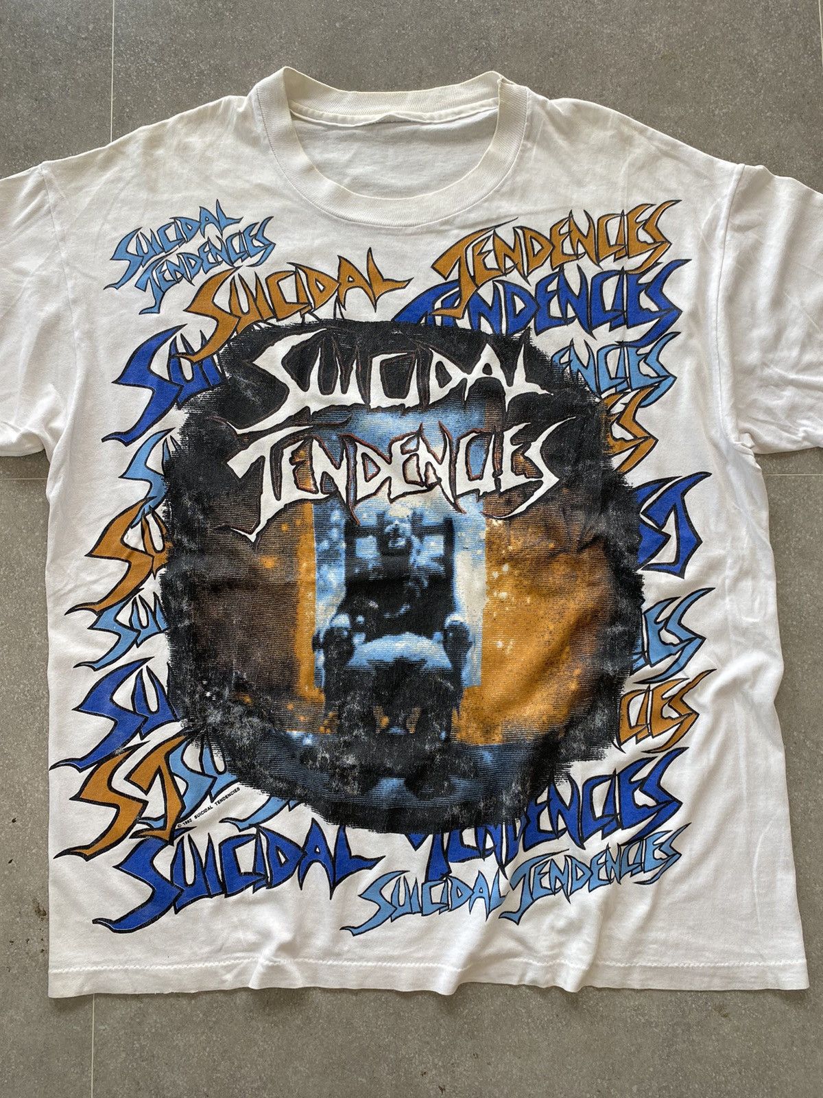 Band Tees × Giant × Vintage 90s Suicidal Tendencies - You Cant Bring Me Down AOP 1992’ Size US XL / EU 56 / 4 - 2 Thumbnail