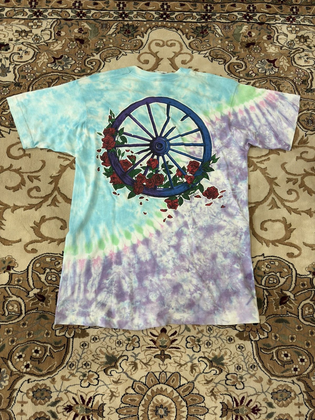 Grateful Dead × Liquid Blue Vintage 90s Grateful Dead Bretha Tie Dye Liquid Blue T Shirt Size US L / EU 52-54 / 3 - 2 Thumbnail