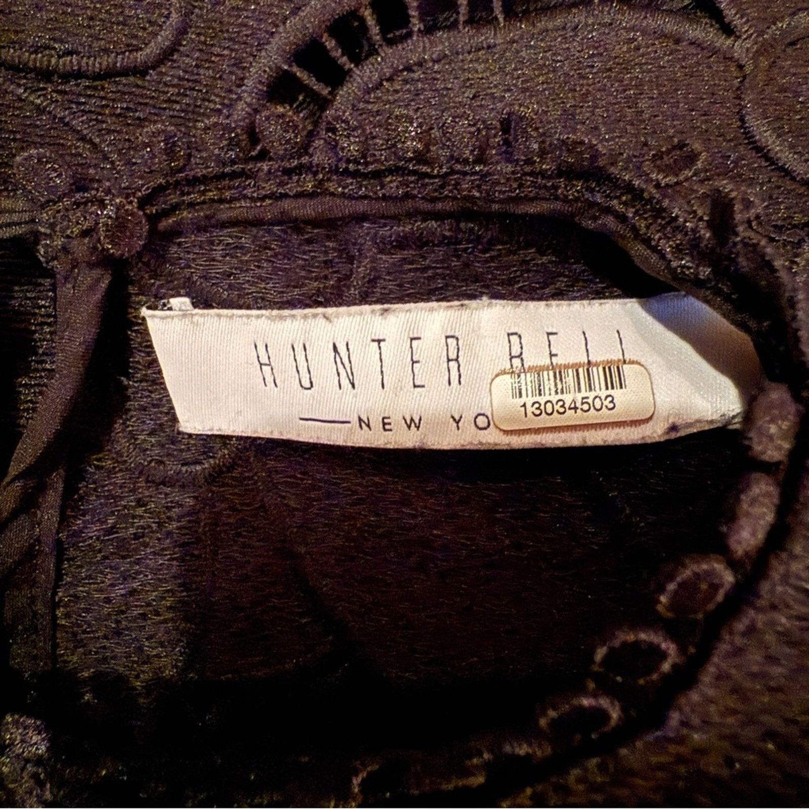 Hunter Bell Hunter Bell Peyton Puff Sleeve Black Floral Embroidered Top Size XS / US 0-2 / IT 36-38 - 5 Thumbnail