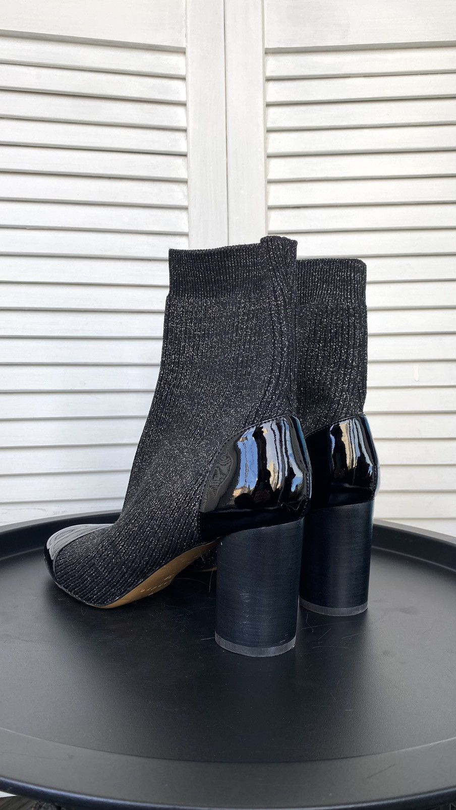 Japanese Brand × Sandro Sandro Knit Glitter Sock Black Boots Size US 8 / IT 38 - 8 Thumbnail