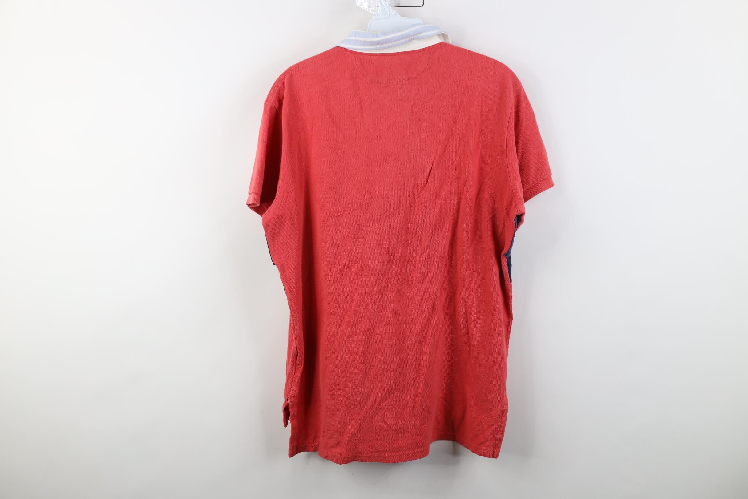 Polo Ralph Lauren Vintage 90s Ralph Lauren Block Striped Yacht Club Rugby Polo Size US M / EU 48-50 / 2 - 13 Thumbnail