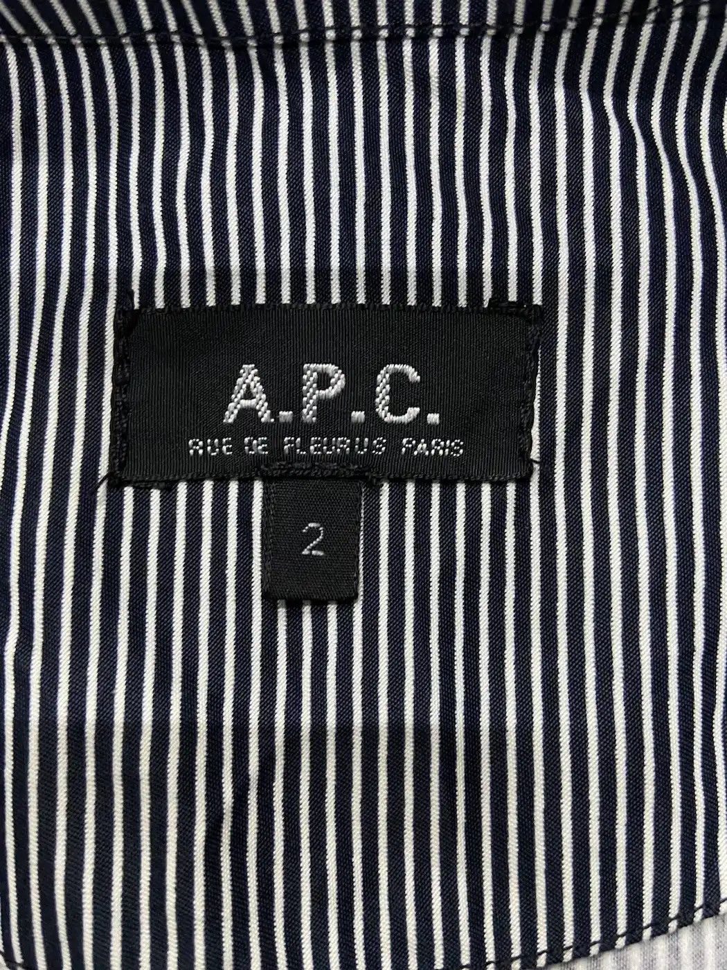 A.P.C. × Vintage Vintage A.P.C Rue De Fleurus Hickory Light Jacket Hooded Size US L / EU 52-54 / 3 - 12 Thumbnail