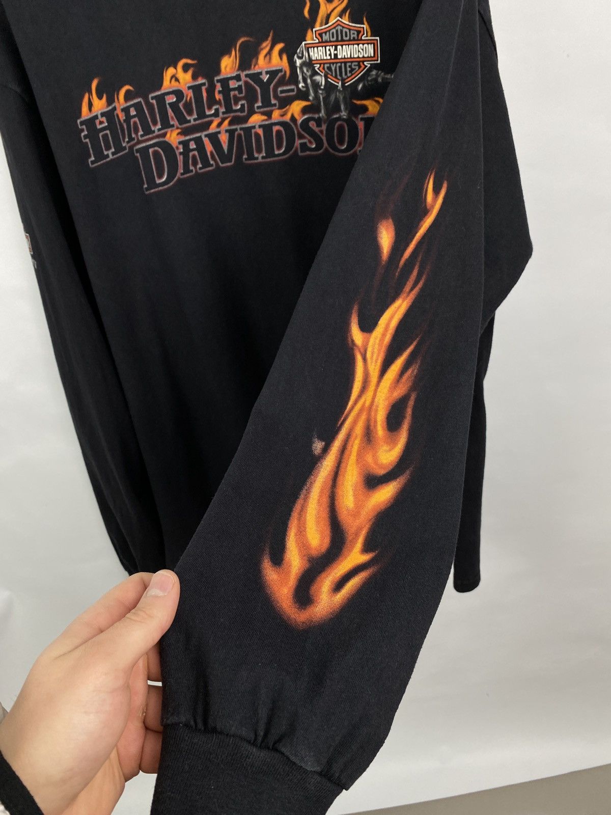 Harley Davidson 🇺🇸Vintage Y2K Harley Davidson Fire Skull Niagara Falls Canada Size US XL / EU 56 / 4 - 8 Thumbnail