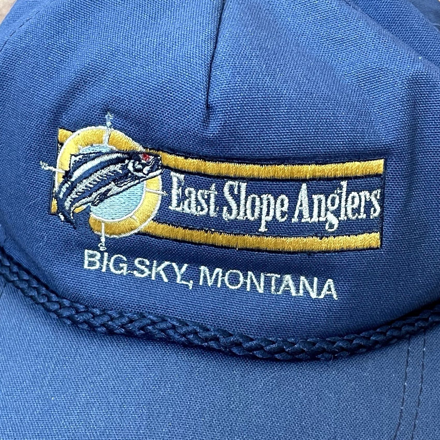 Imperial VINTAGE Imperial USA Adjustable Trucker Hat Blue One Size Mens USA Swift Big Sky Montana Size ONE SIZE - 5 Thumbnail