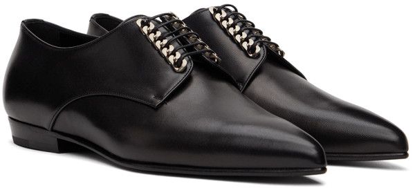 Saint Laurent Paris o1s1wg111224 Carson Lace up Derby Shoes in Black Size US 8 / IT 38 - 2 Thumbnail