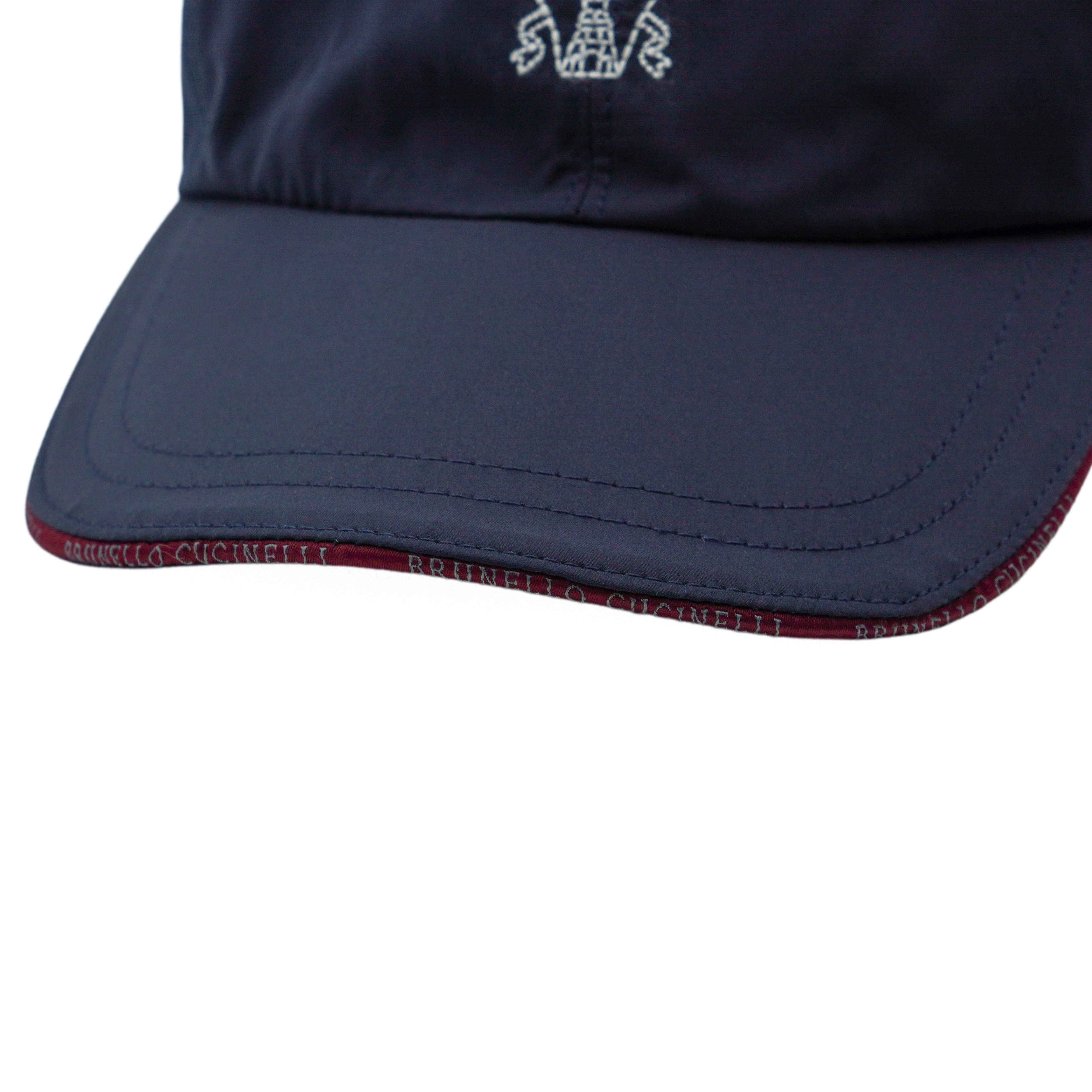 Brunello Cucinelli Brunello Cucinelli Navy Blue Embroidered Logo Baseball Cap Size ONE SIZE - 5 Thumbnail