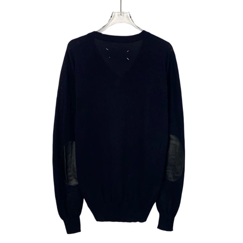Maison Margiela Maison Margiela Black V-neck cotton long-sleeved sweater 25 Size US S / EU 44-46 / 1 - 2 Thumbnail