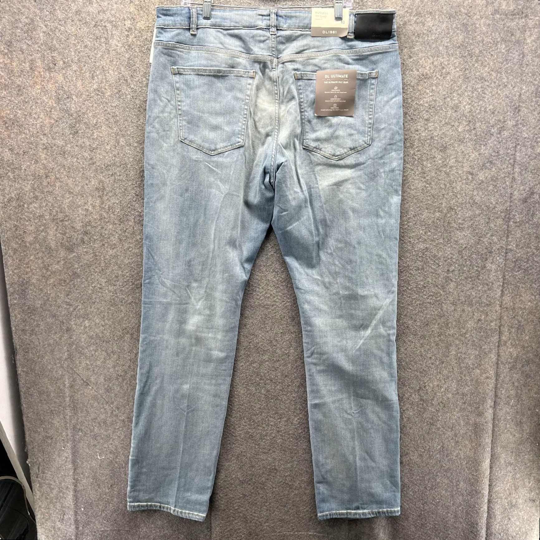 DL1961 DL1961 Jeans Mens 40x34 Light Wash Russell Slim Straight Denim Reverie Stretch Jeans Size US 40 / EU 56 - 2 Thumbnail